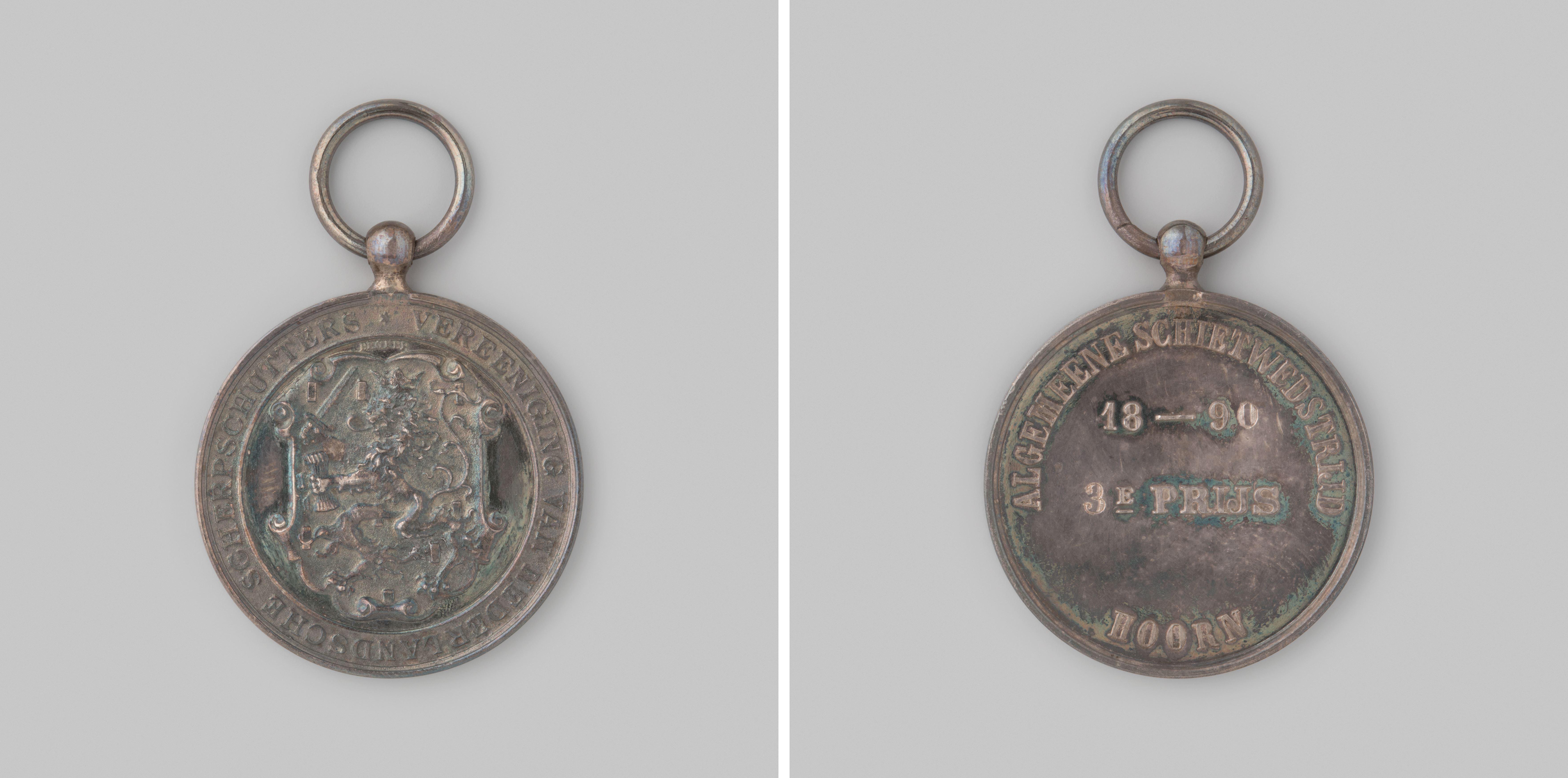 Prijspennning van de Vereeniging van Nederlandsche Scherpschutters, salvovuur, derde prijs