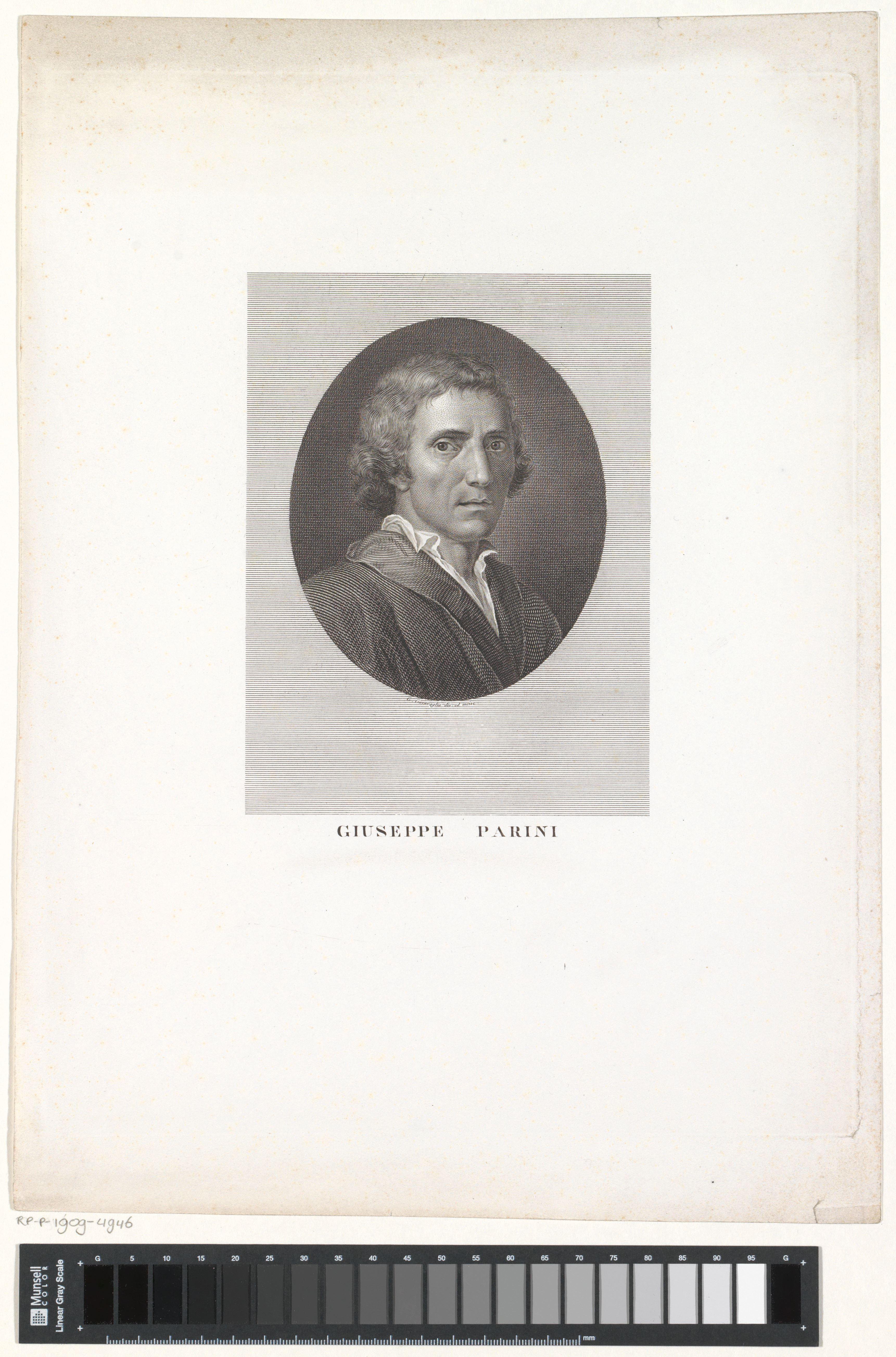 Portret van dichter Giuseppe Parini