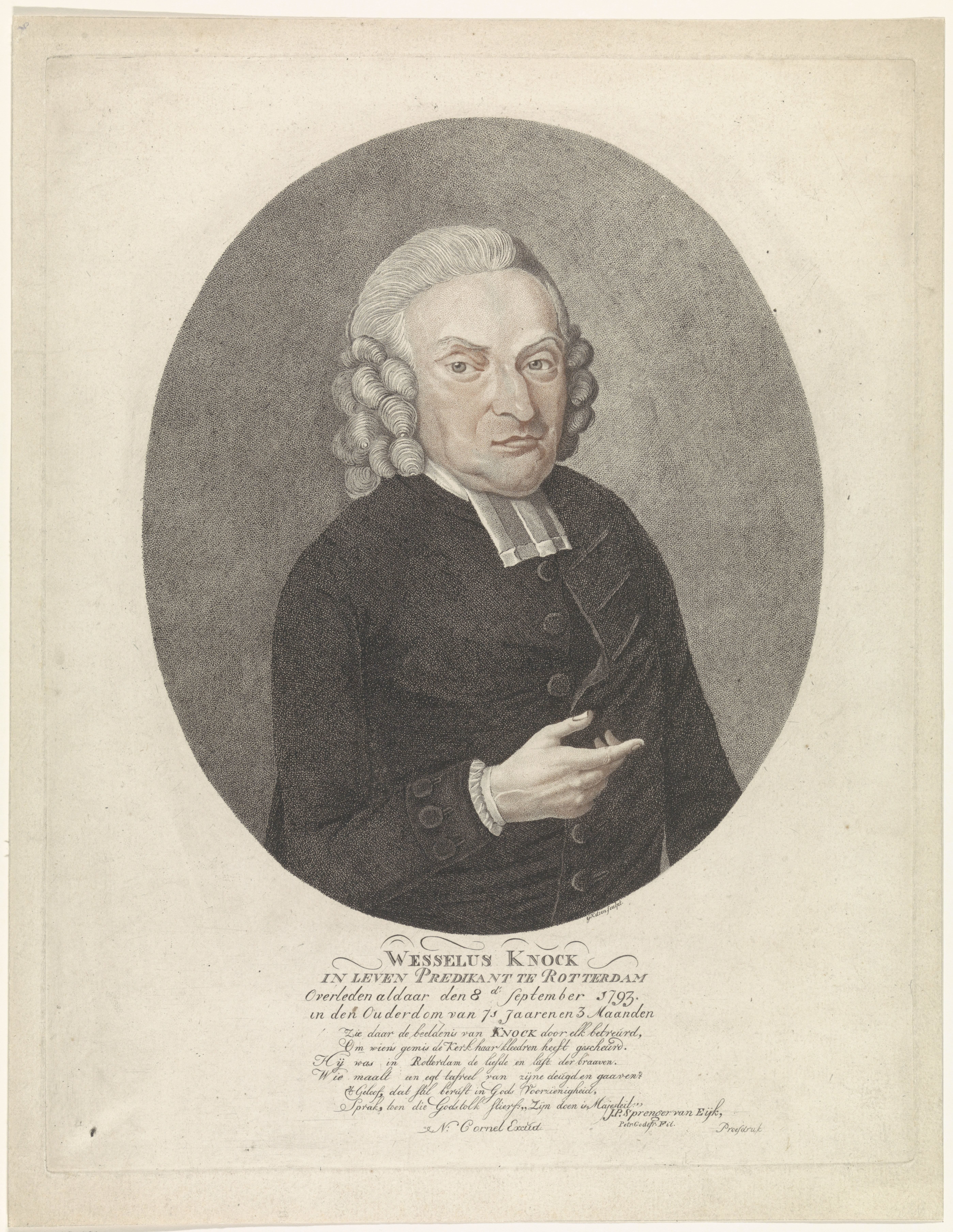 Portret van Wesselus Knock