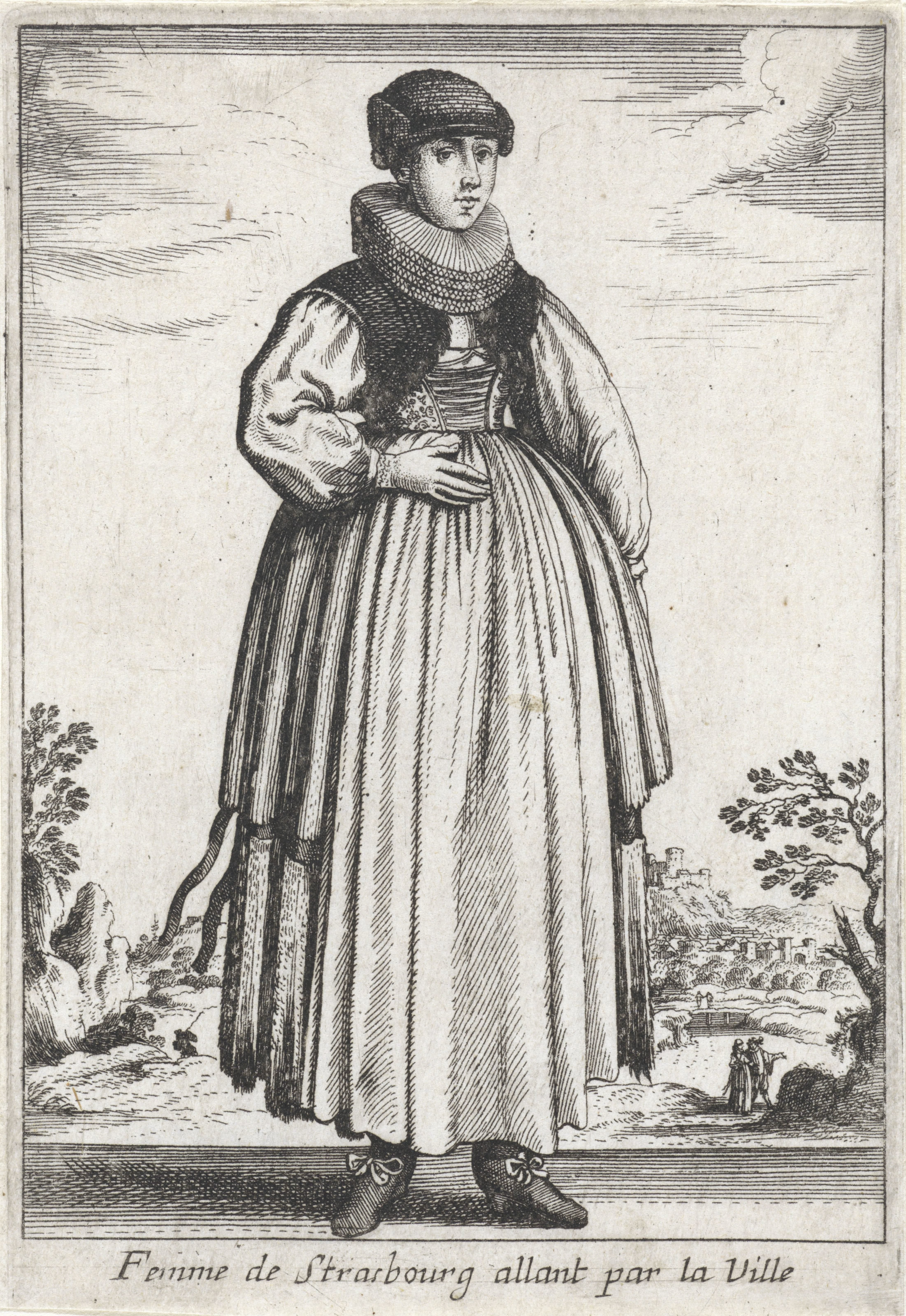 Femme de Strasbourg allant par la Ville