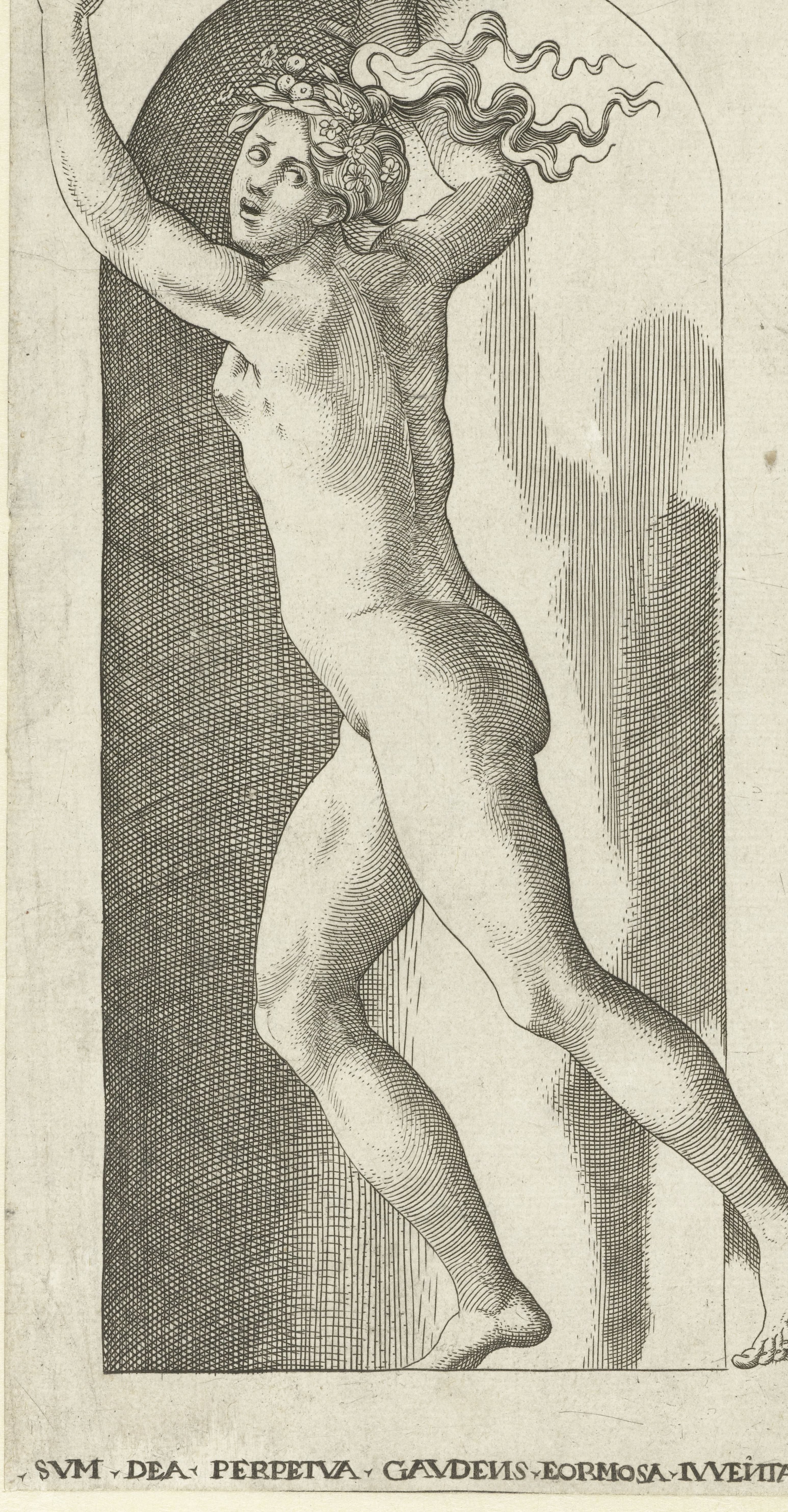 Hebe (Juventas) met bloemenkrans