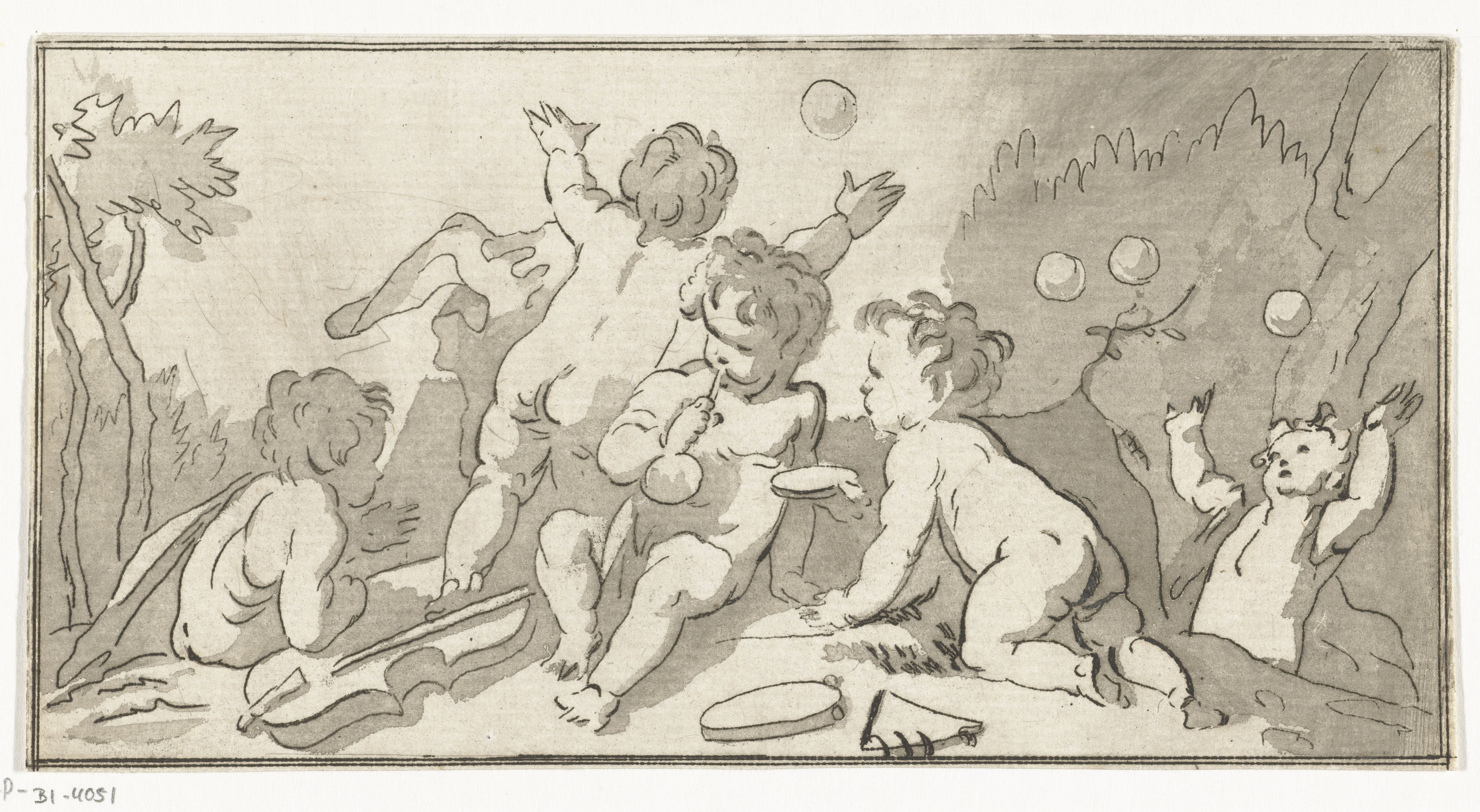 Bellenblazende putti