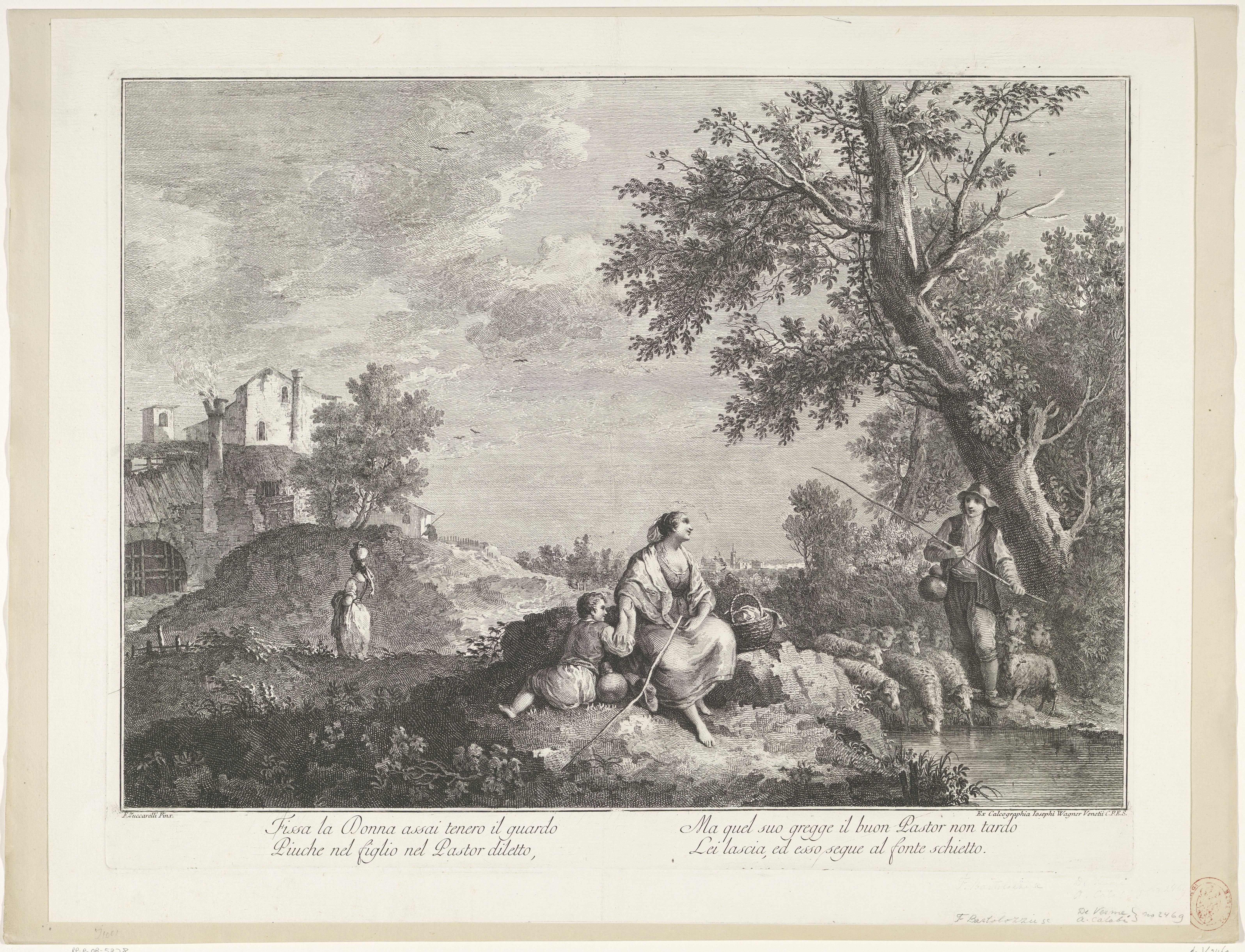 Landschap herdersfamilie