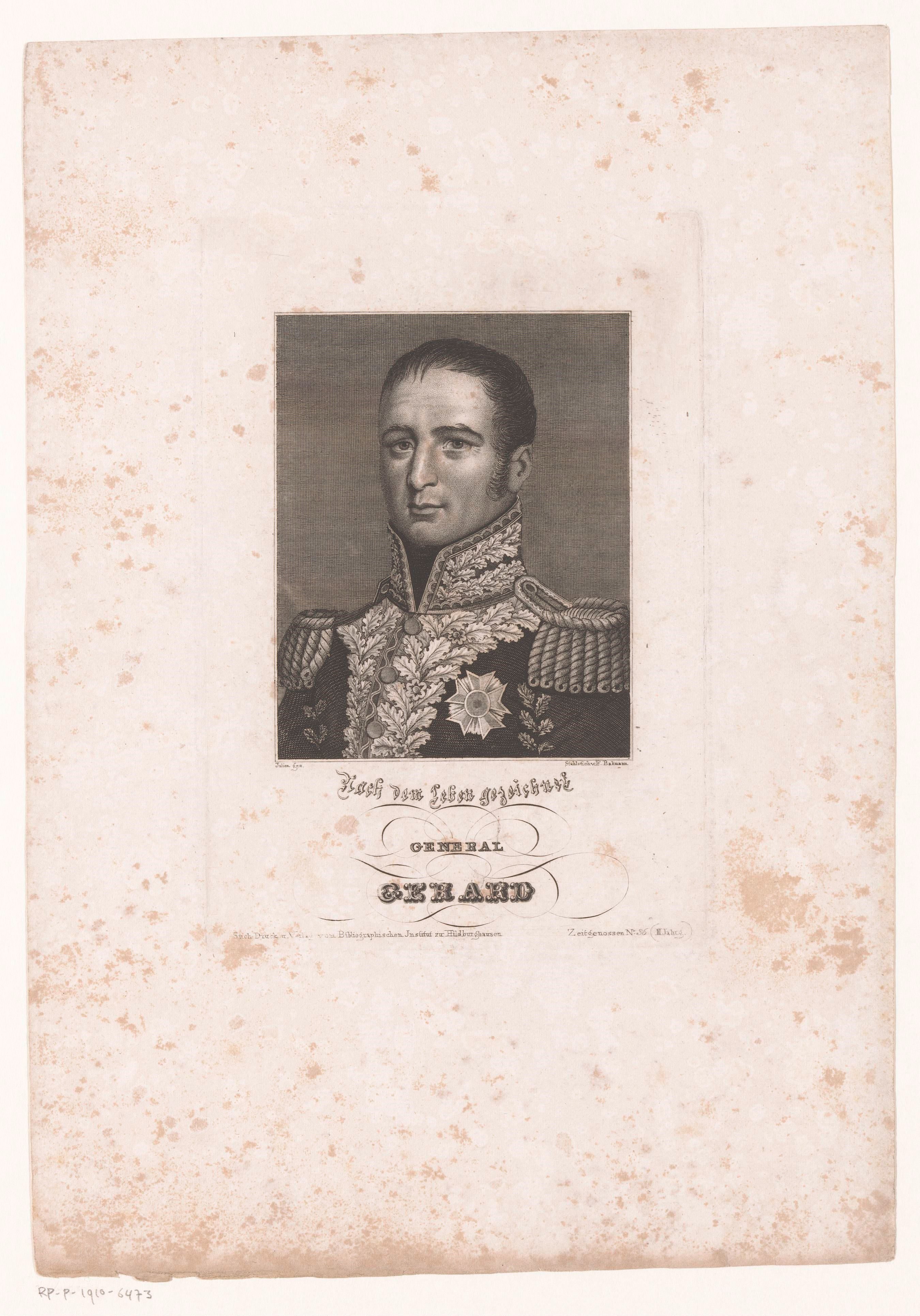 Portret van François Antoine Christophe Gérard