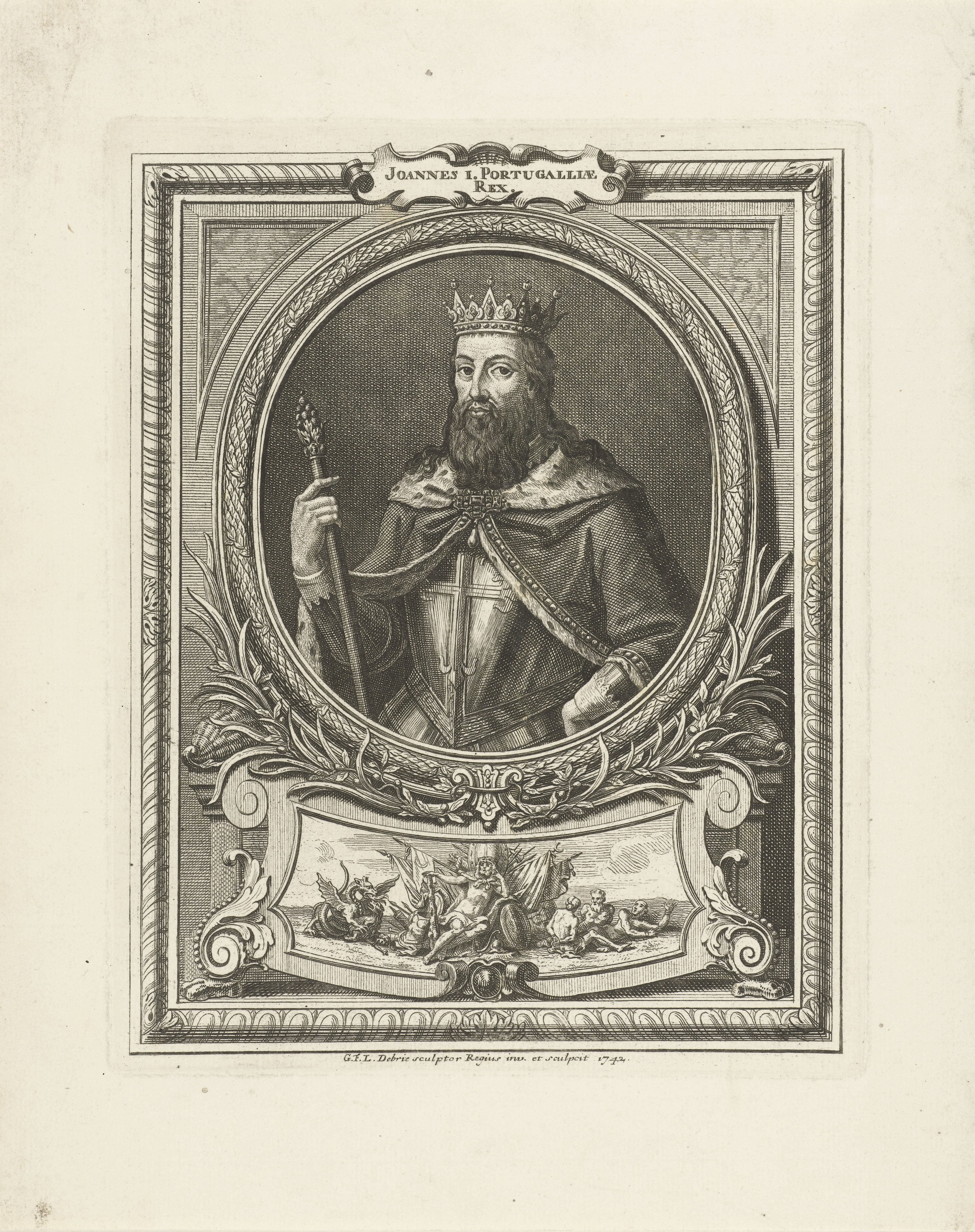 Portret van Johannes I, koning van Portugal