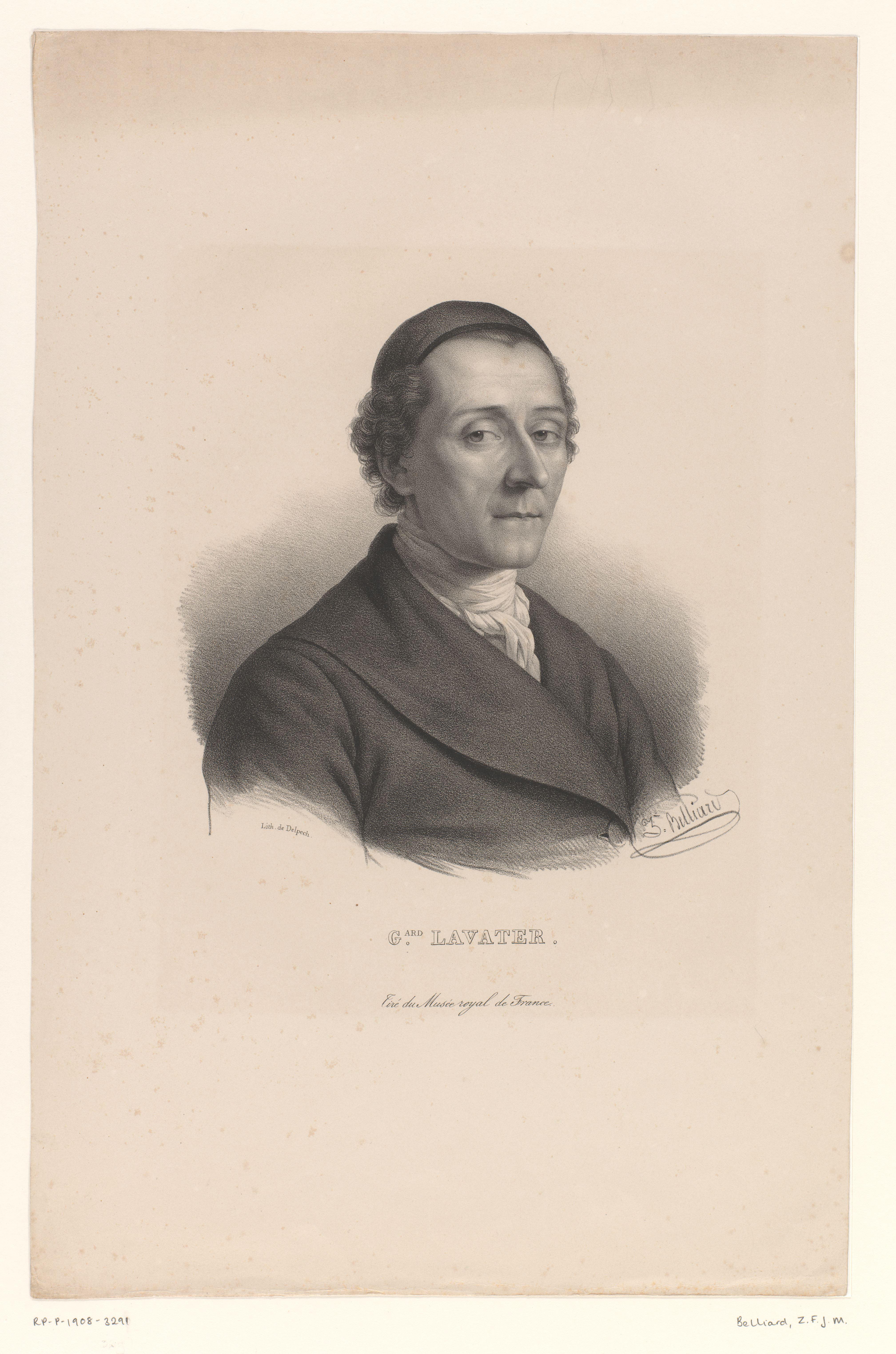 Portret van de theoloog en schrijver Johann Caspar Lavater