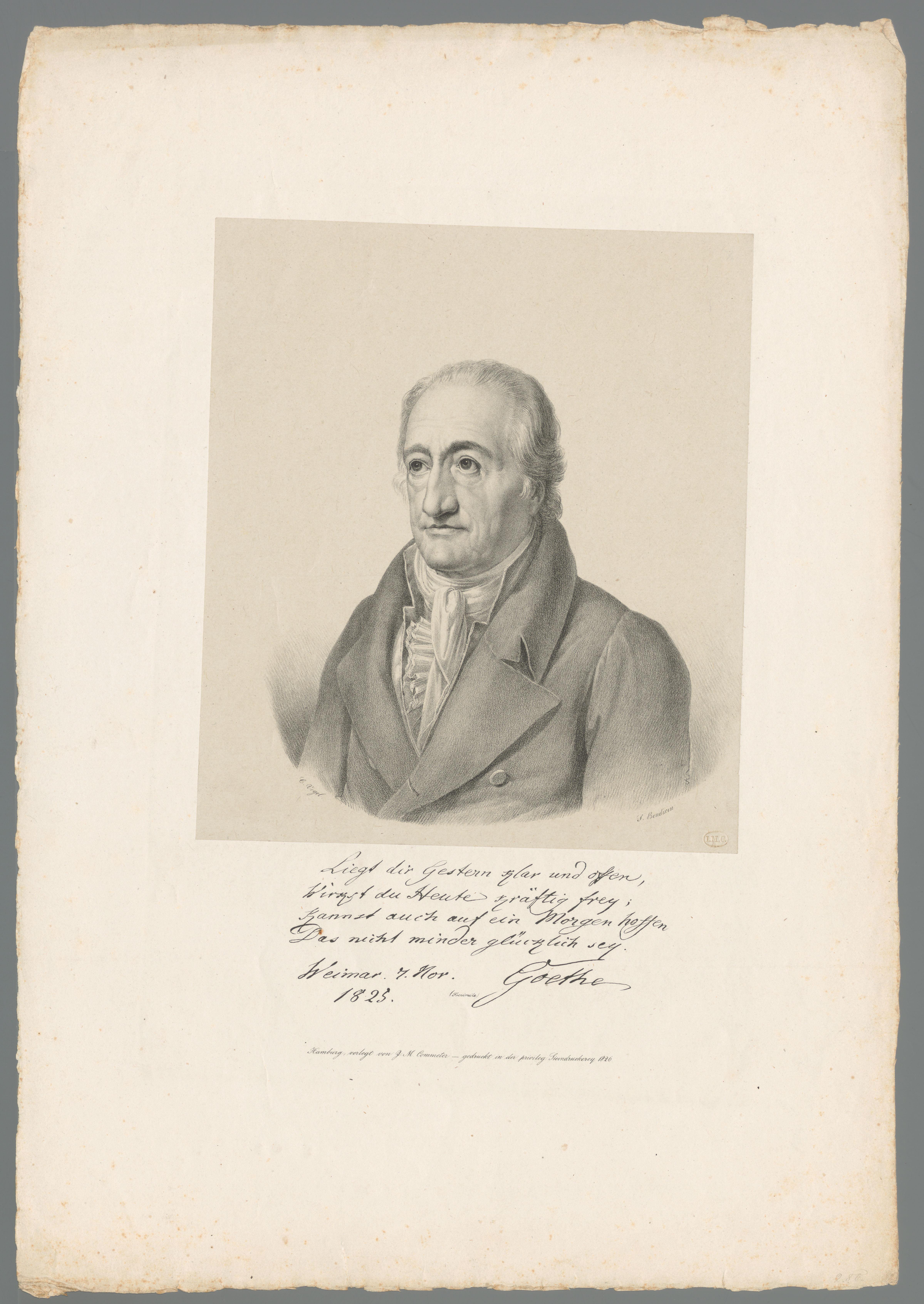 Portret van Johann Wolfgang von Goethe