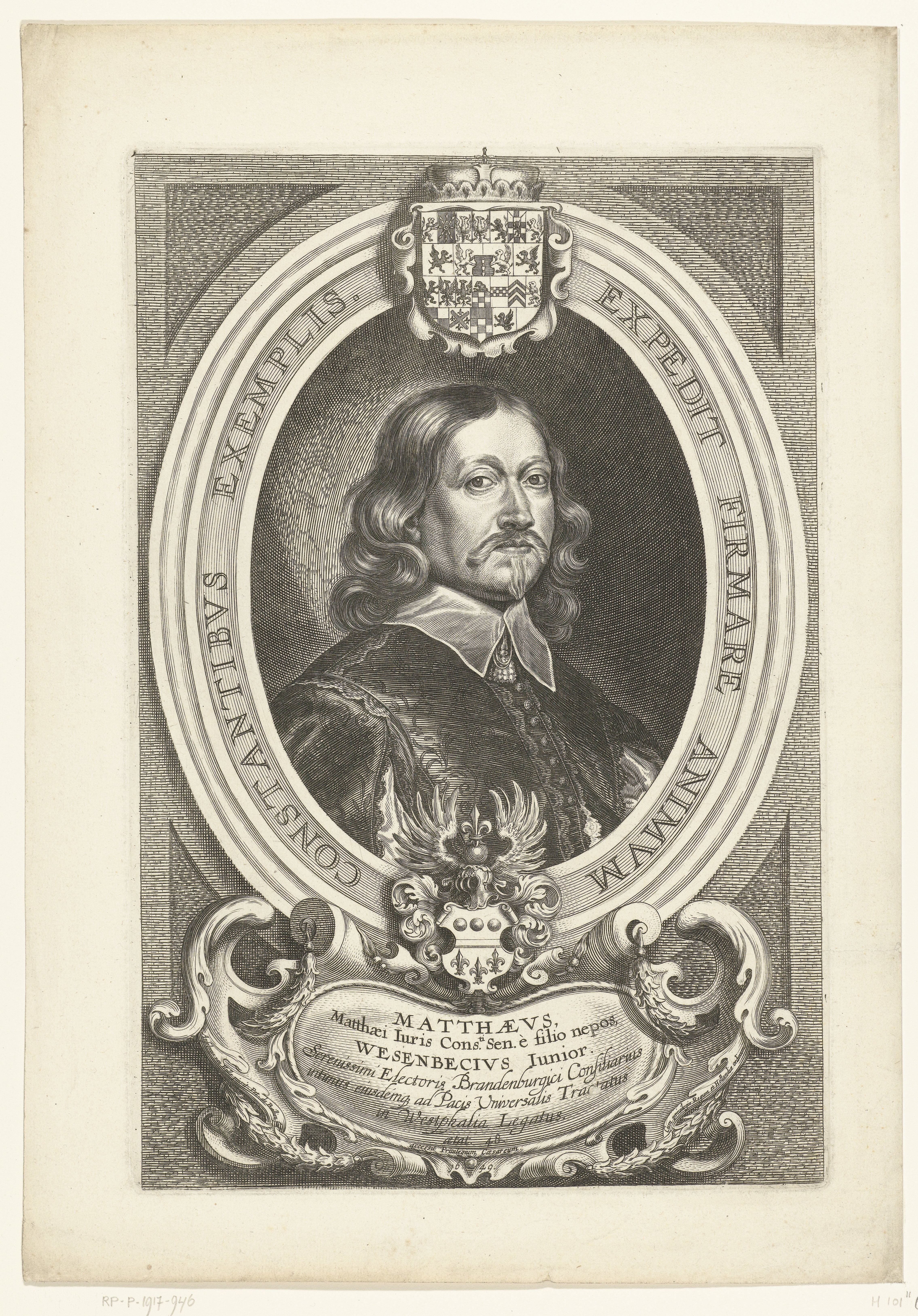 Portret van Mathaeus Wesenbeck