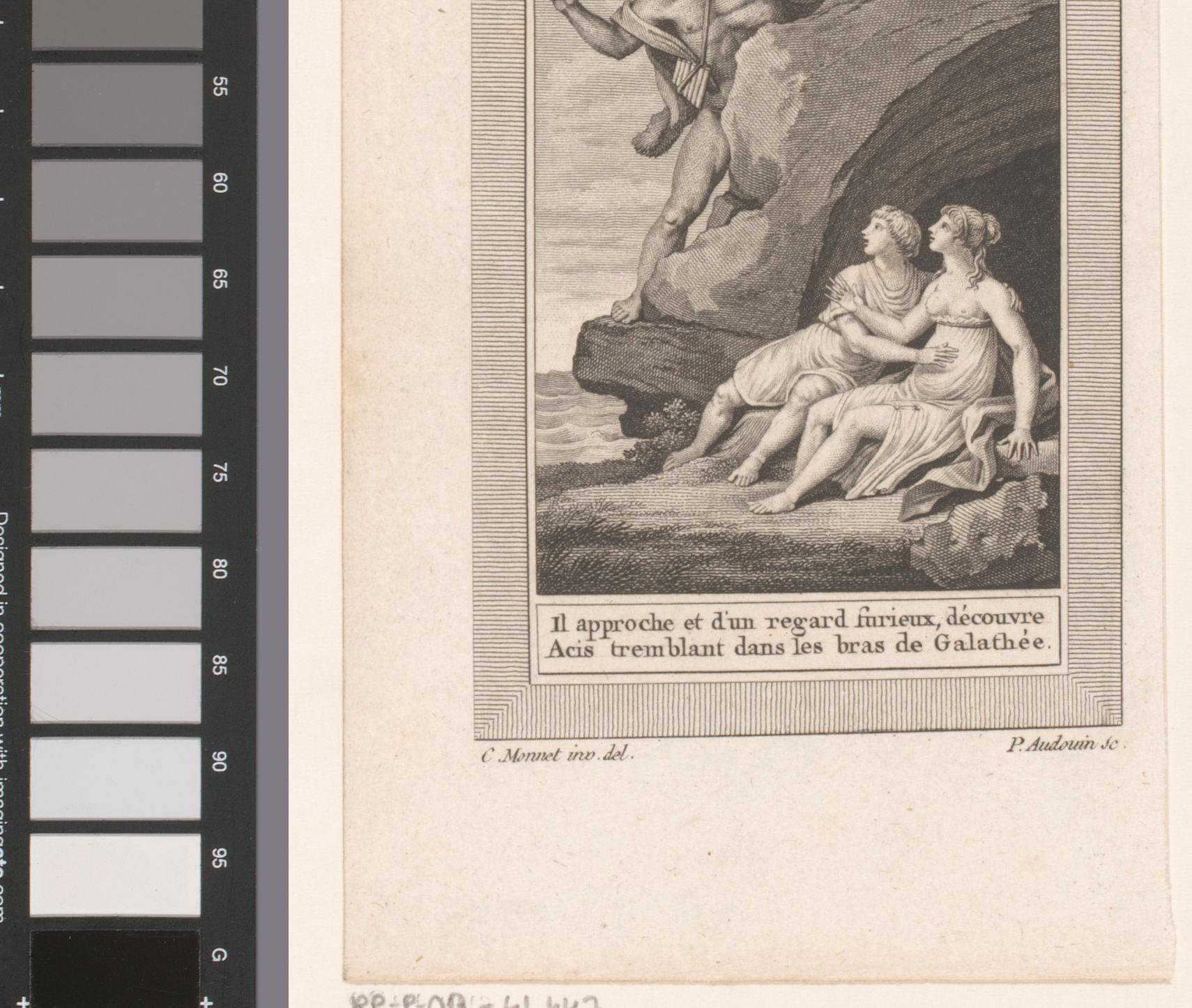 Polyphemos ontdekt Acis en Galatea