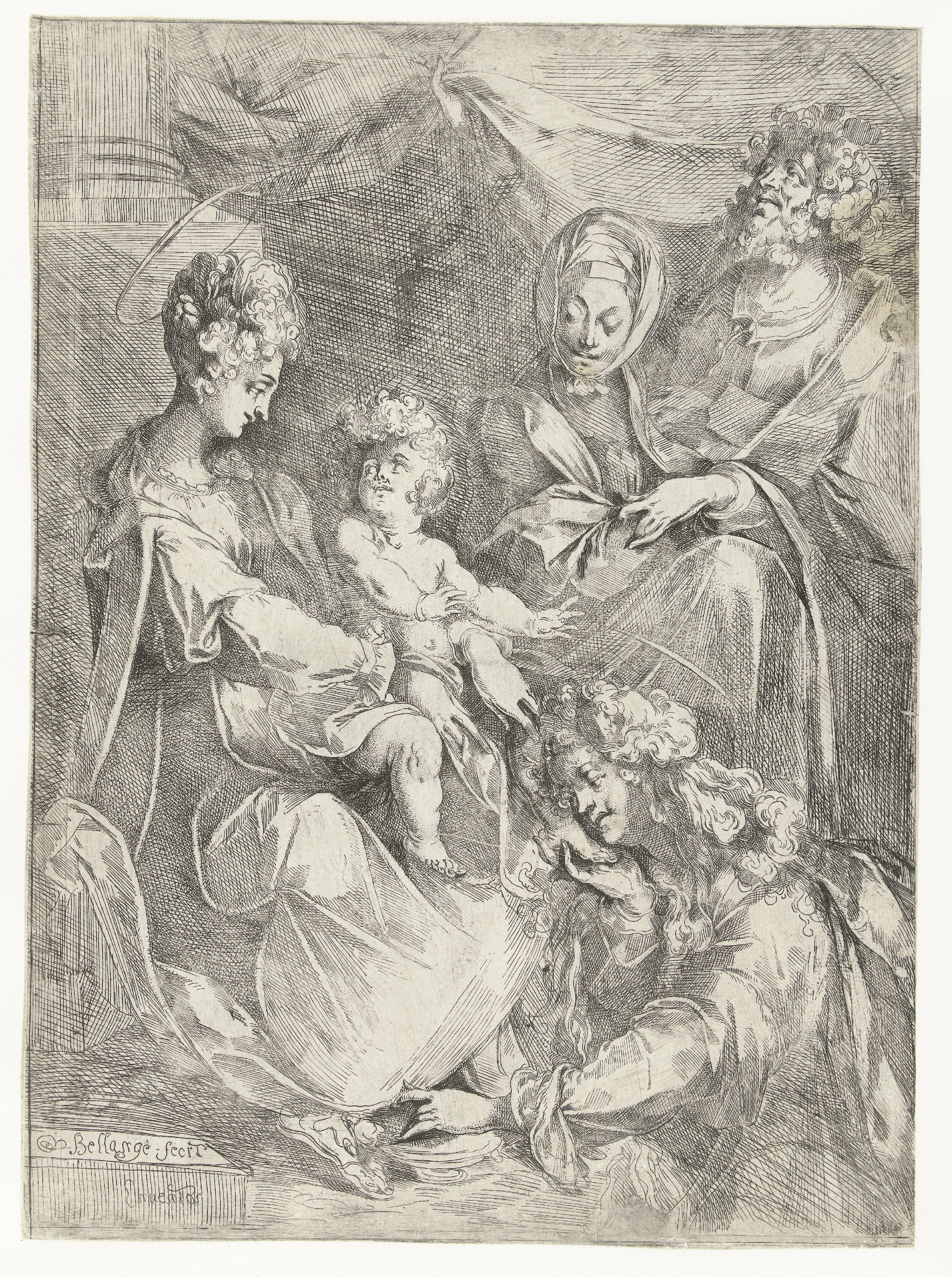 Heilige familie met Anna en Maria Magdalena