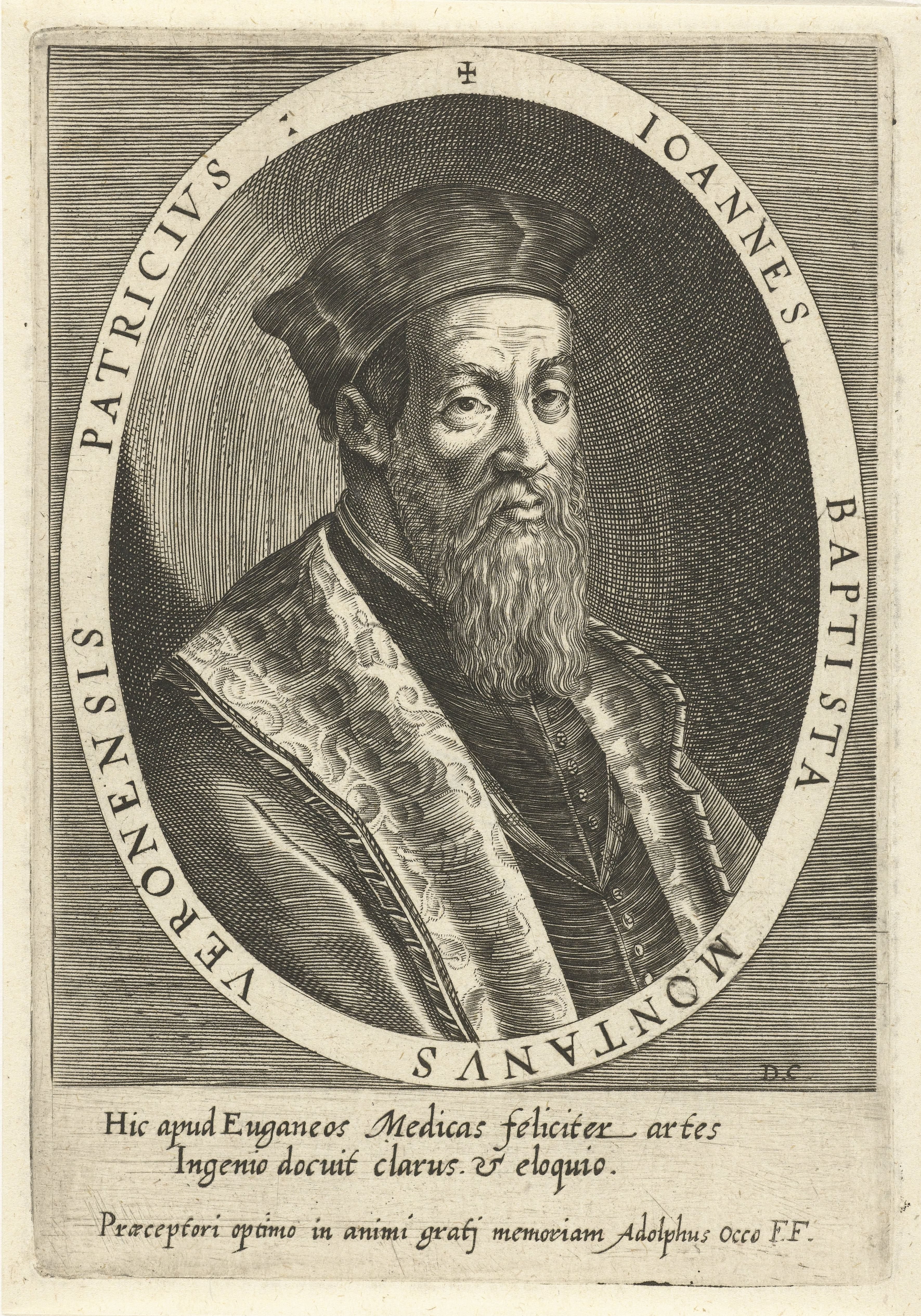 Portret van de arts Johannes Baptista Montanus