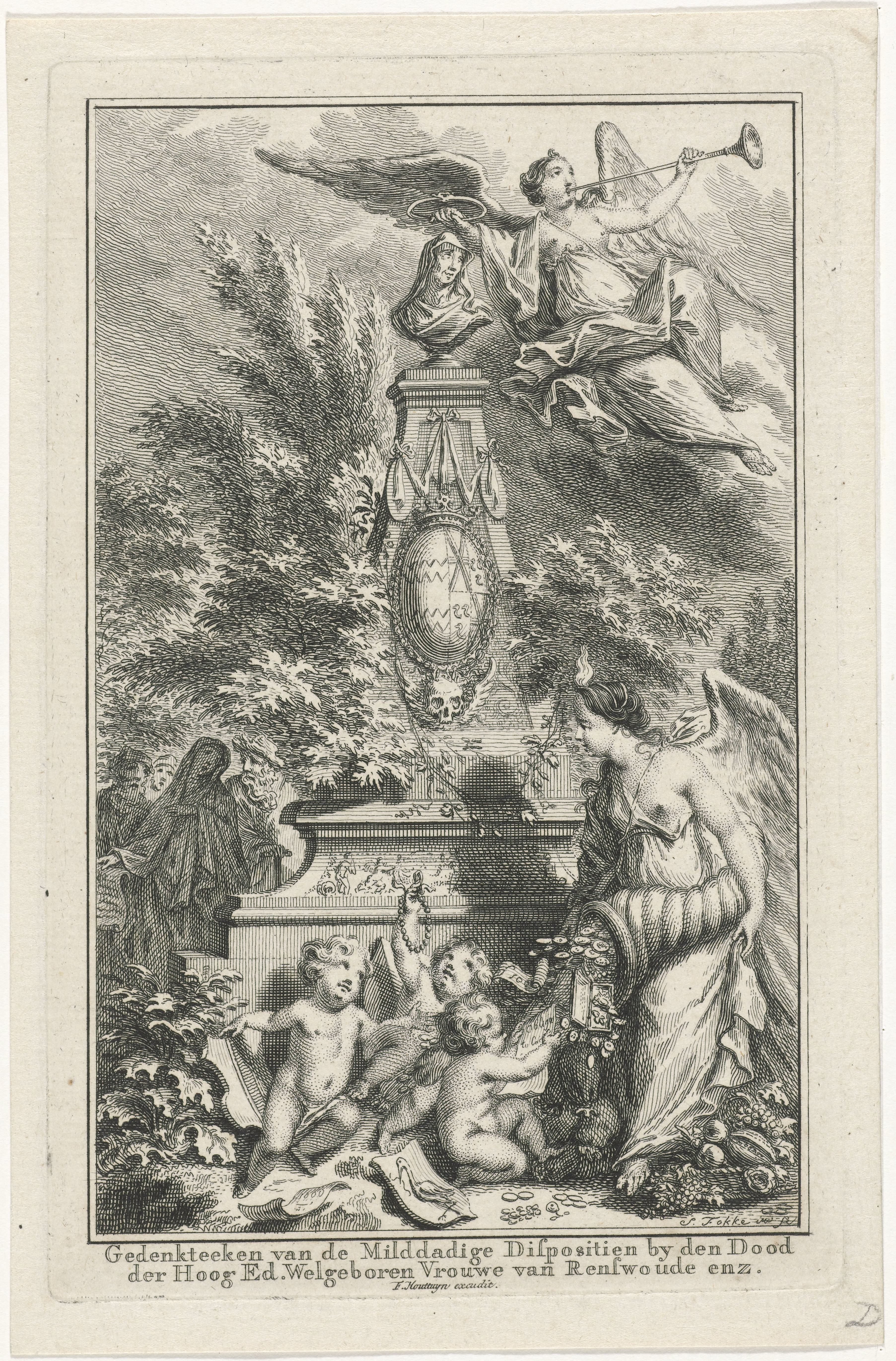 Allegorisch gedenkteken ter herinnering aan Maria Duyst van Voorhout, 1754