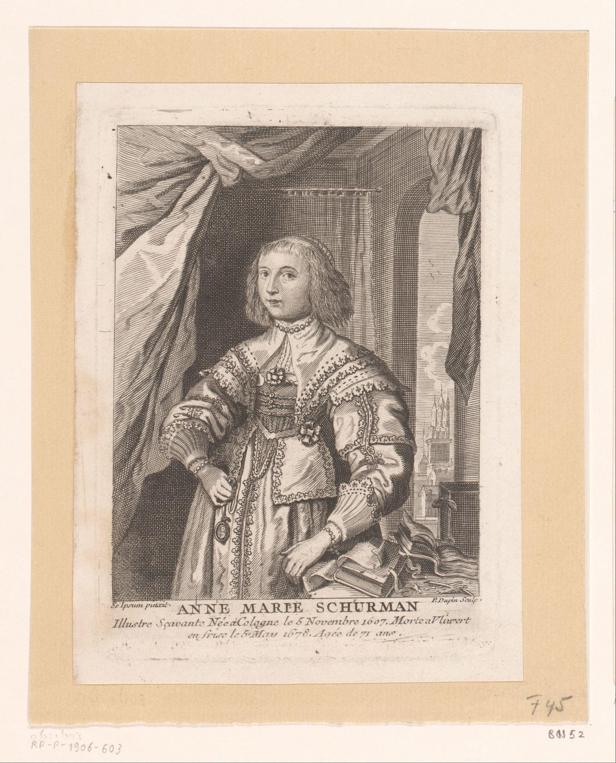 Portret van Anna Maria van Schurman