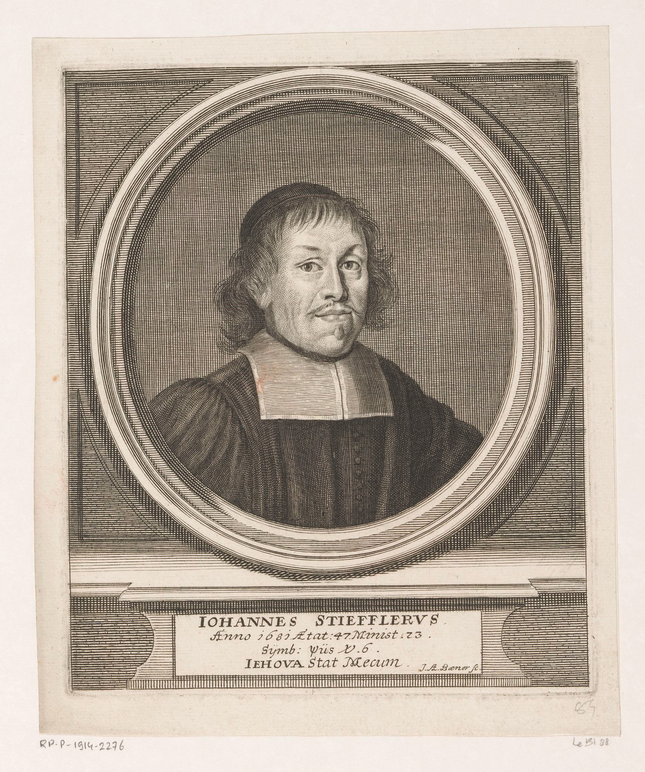 Portret van Johann Stieffler
