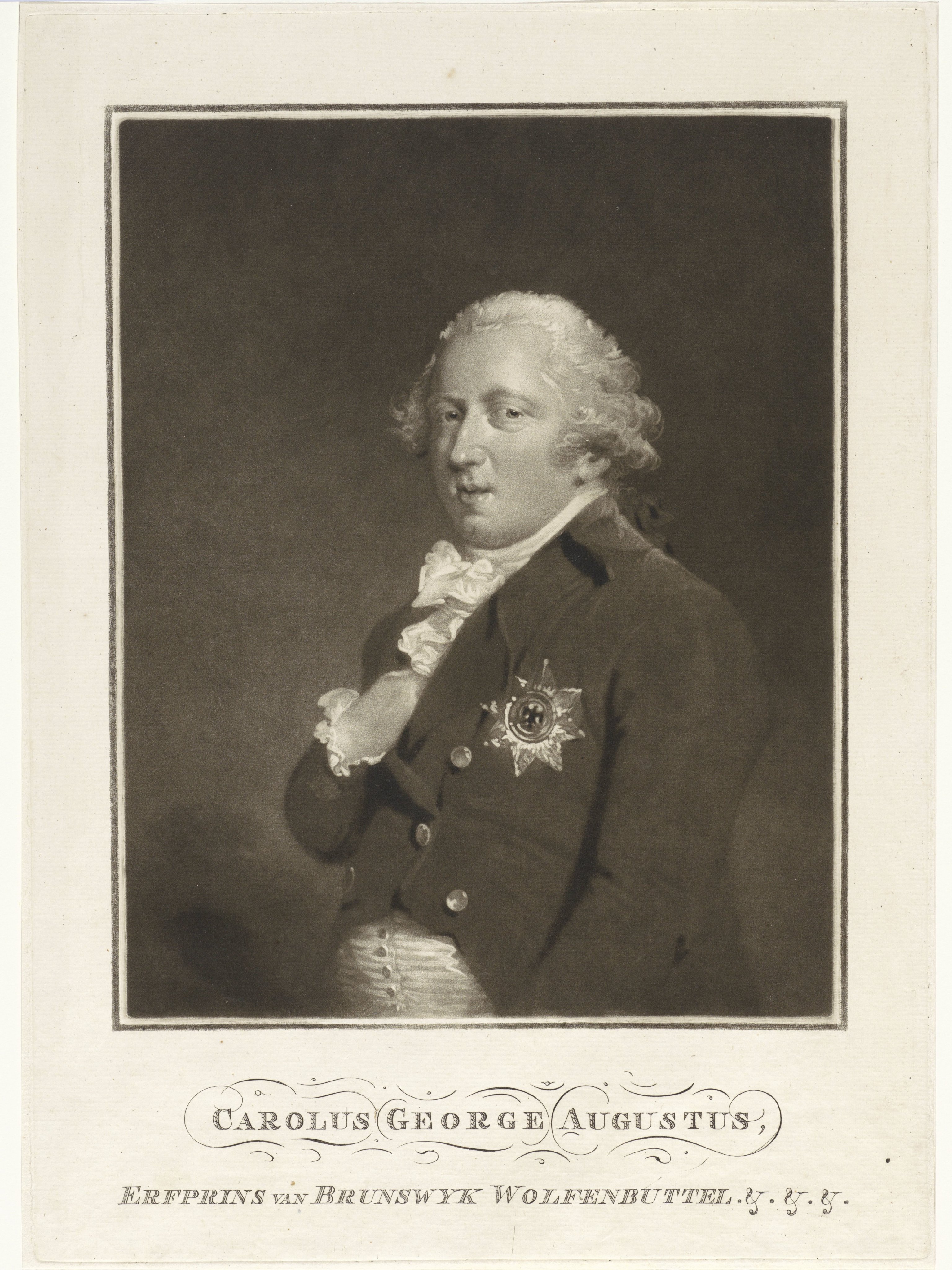 Portret van Karel George August, erfprins van Brunswijk-Wolfenbüttel