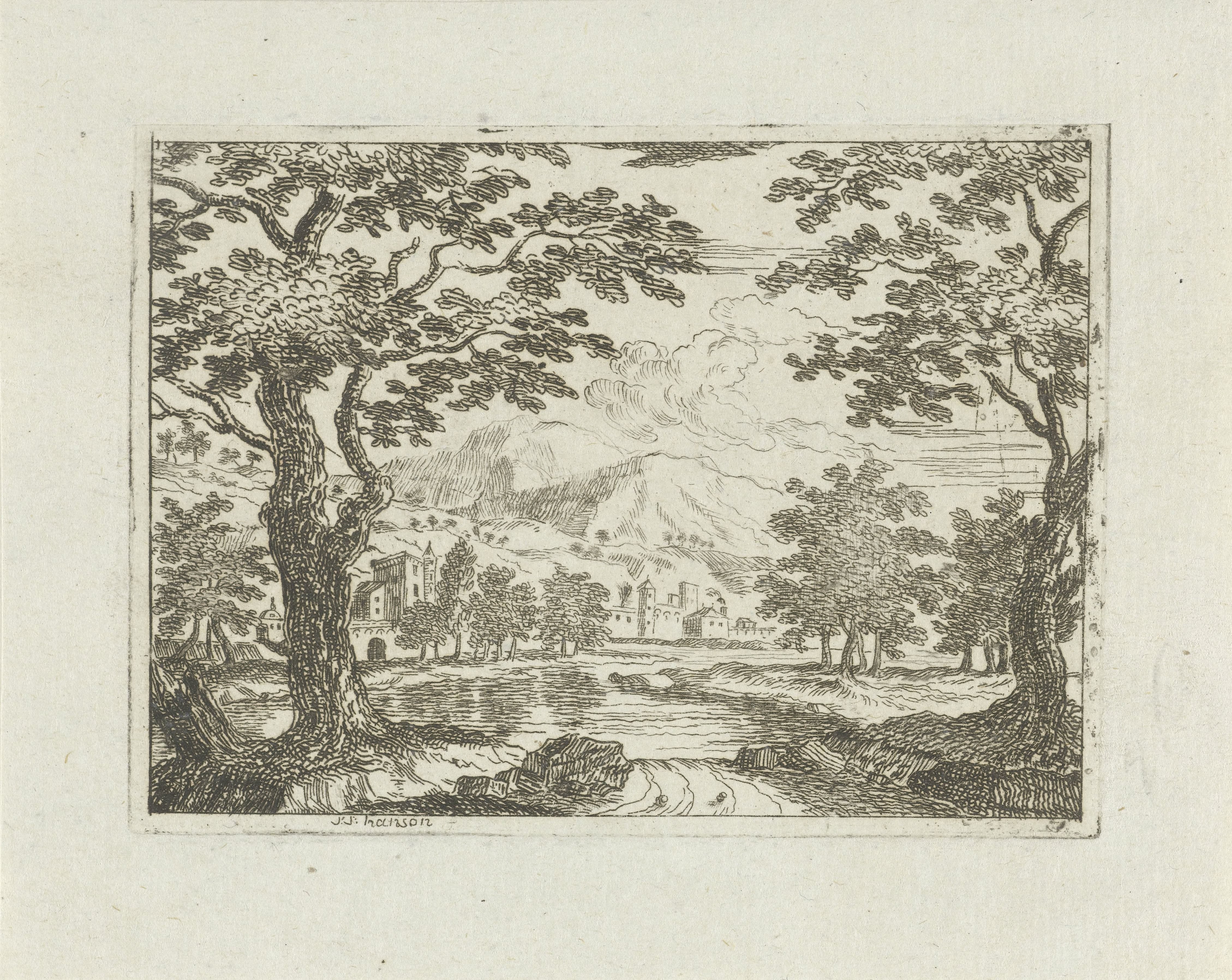 Dorp aan een rivier