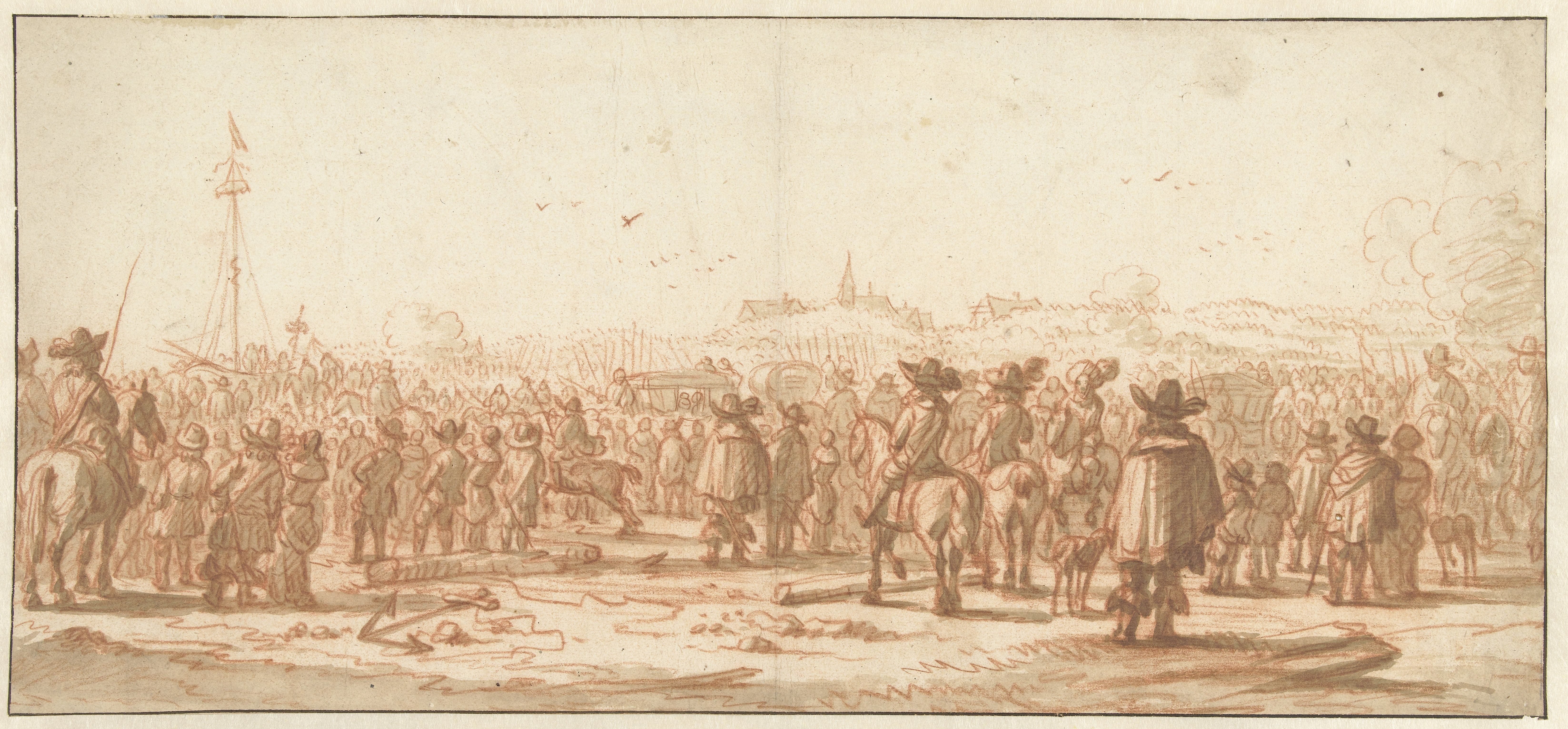 Vertrek van koning Karel II uit Scheveningen naar Engeland, 1660