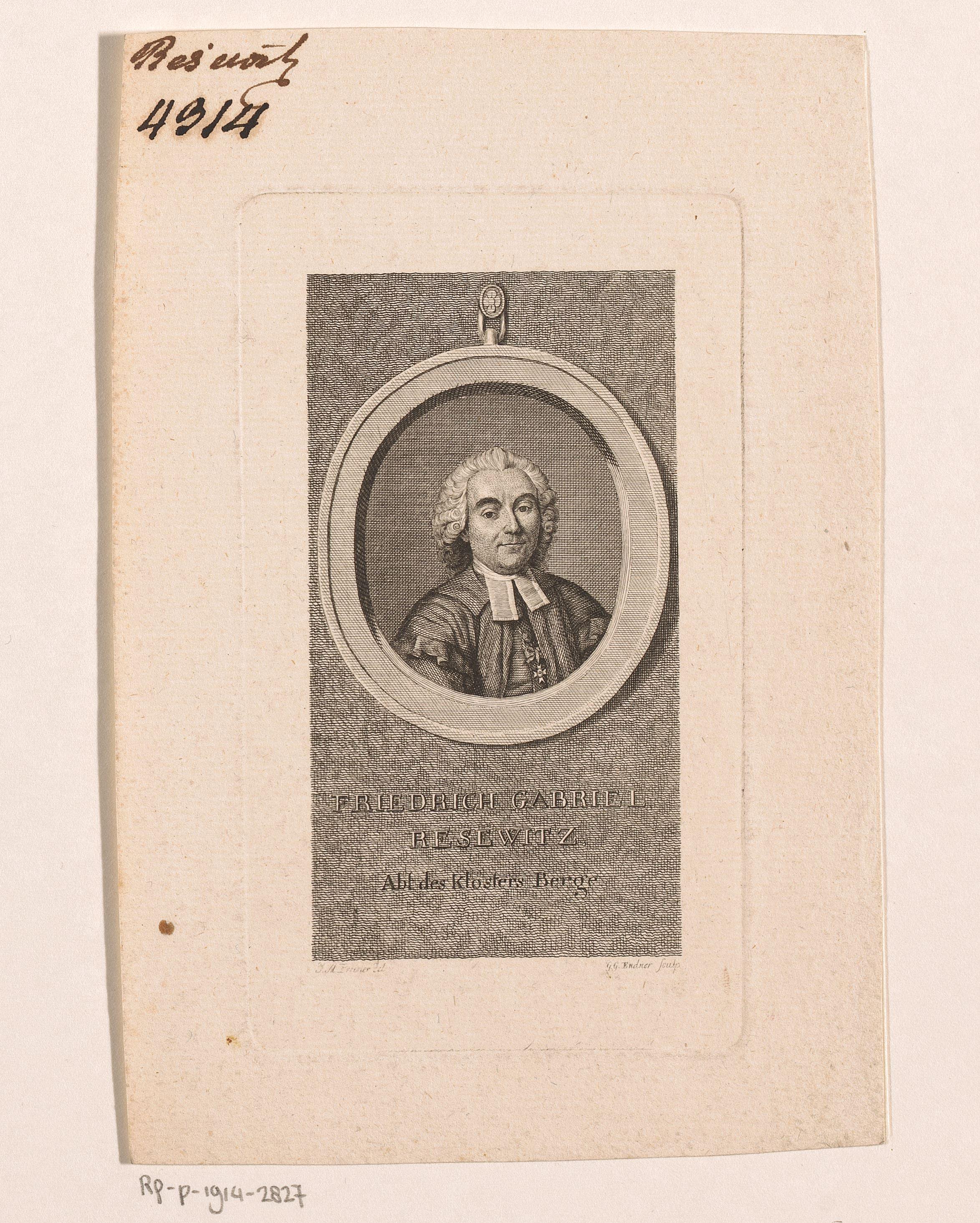 Portret van Friedrich Gabriel Resewitz