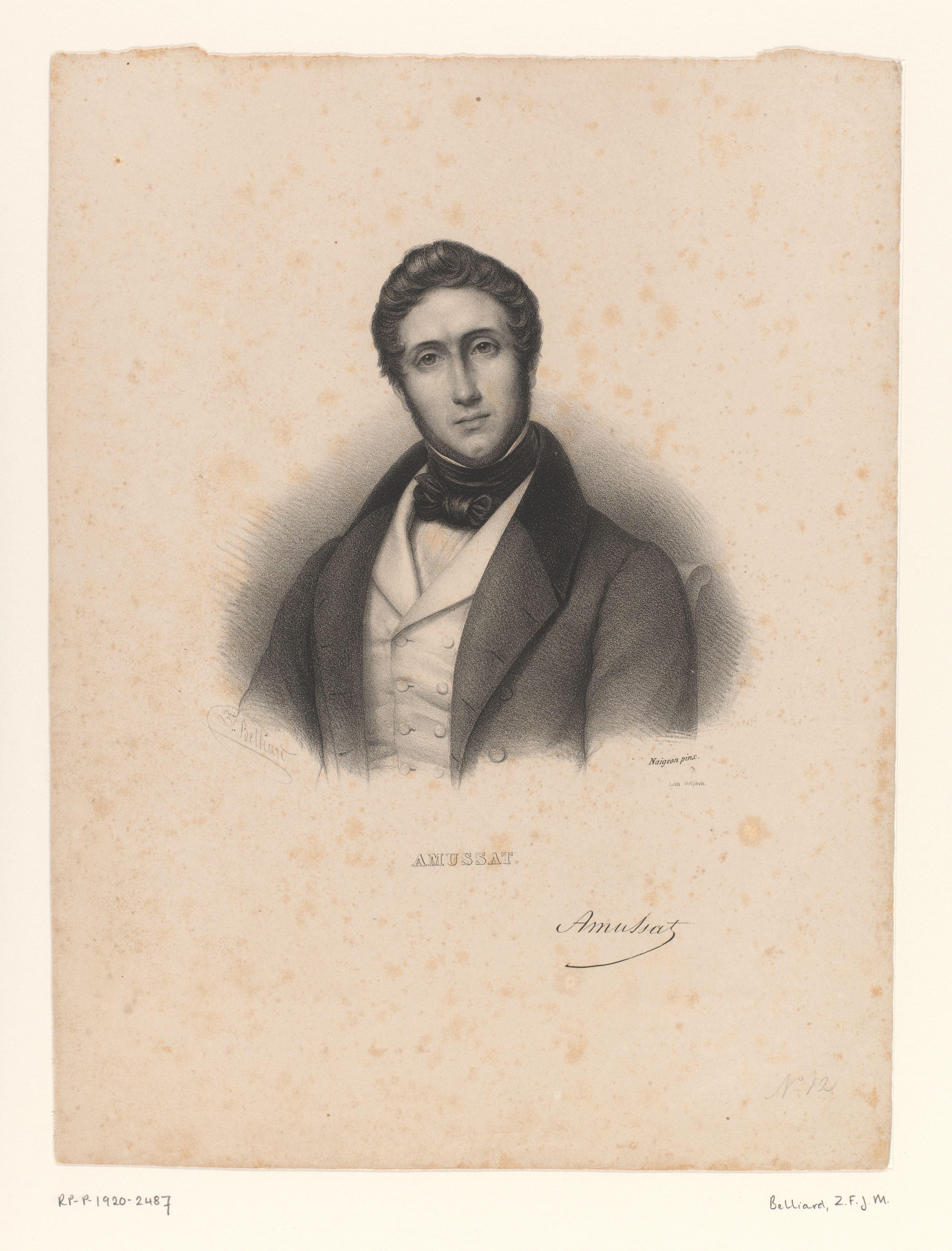 Portret van de chirurg en uroloog Jean Zuléma Amussat