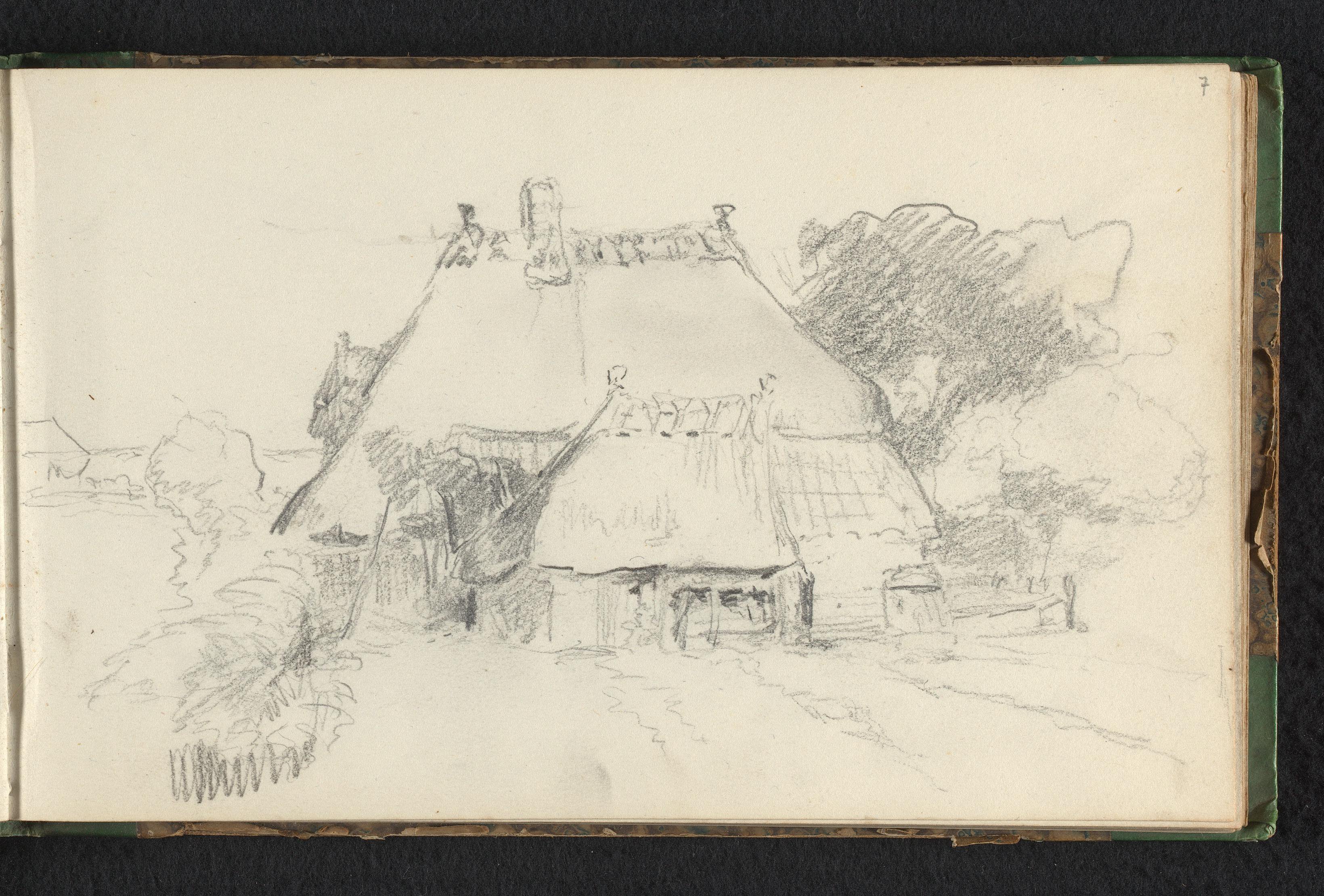 Gezicht op een boerderij