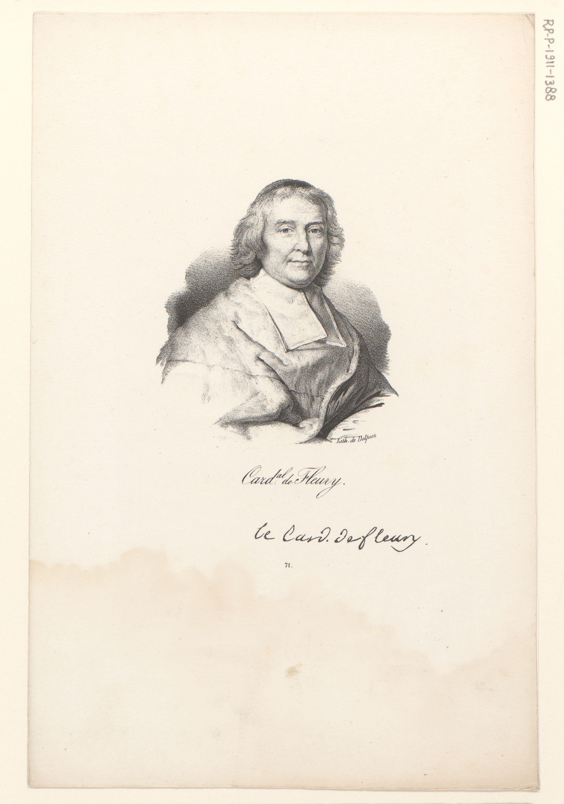 Portret van André-Hercule de Fleury