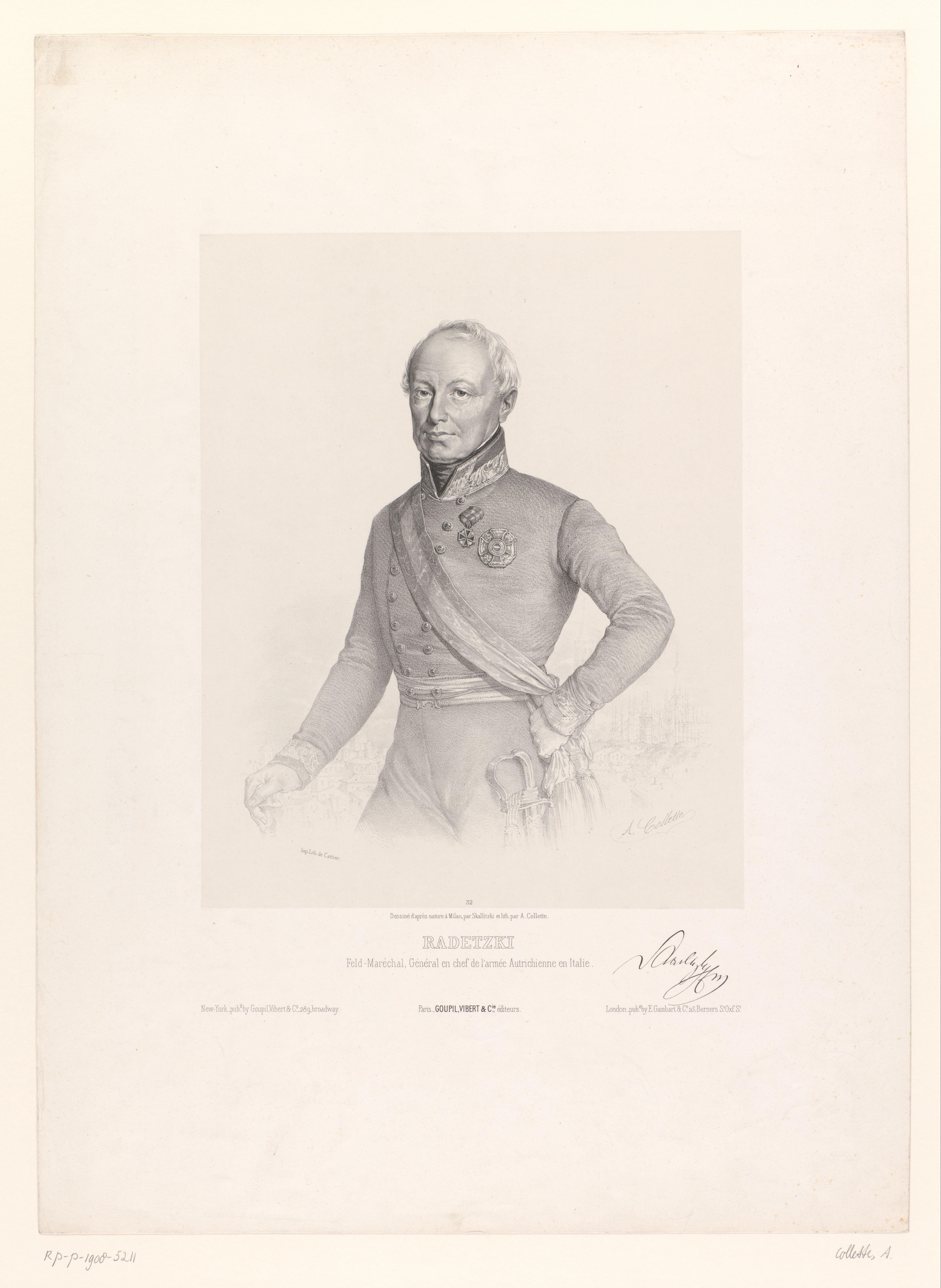 Portret van graaf Joseph Wenzel Radetzky von Radetz