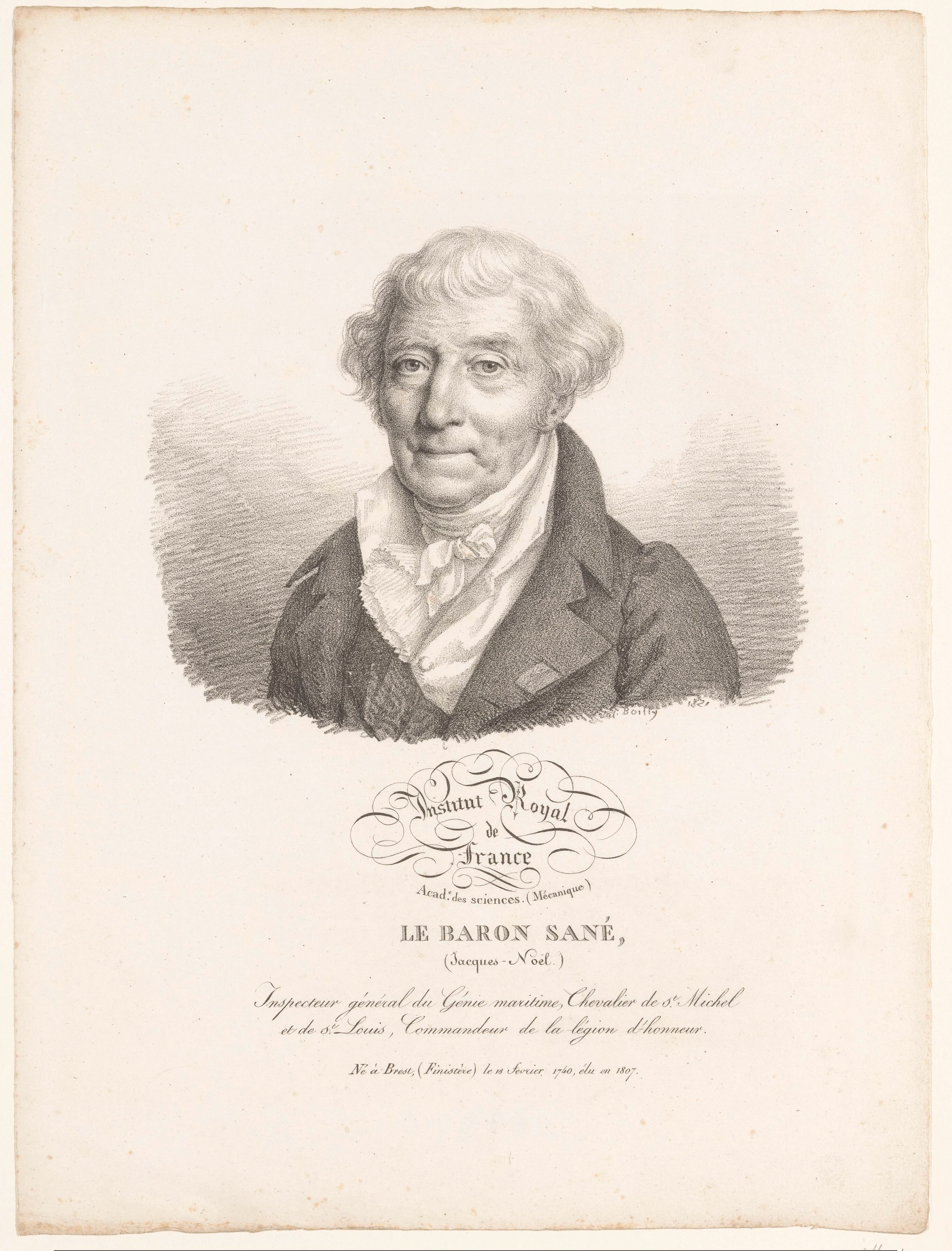 Portret van de scheepsbouwkundige Jacques-Noël Sané
