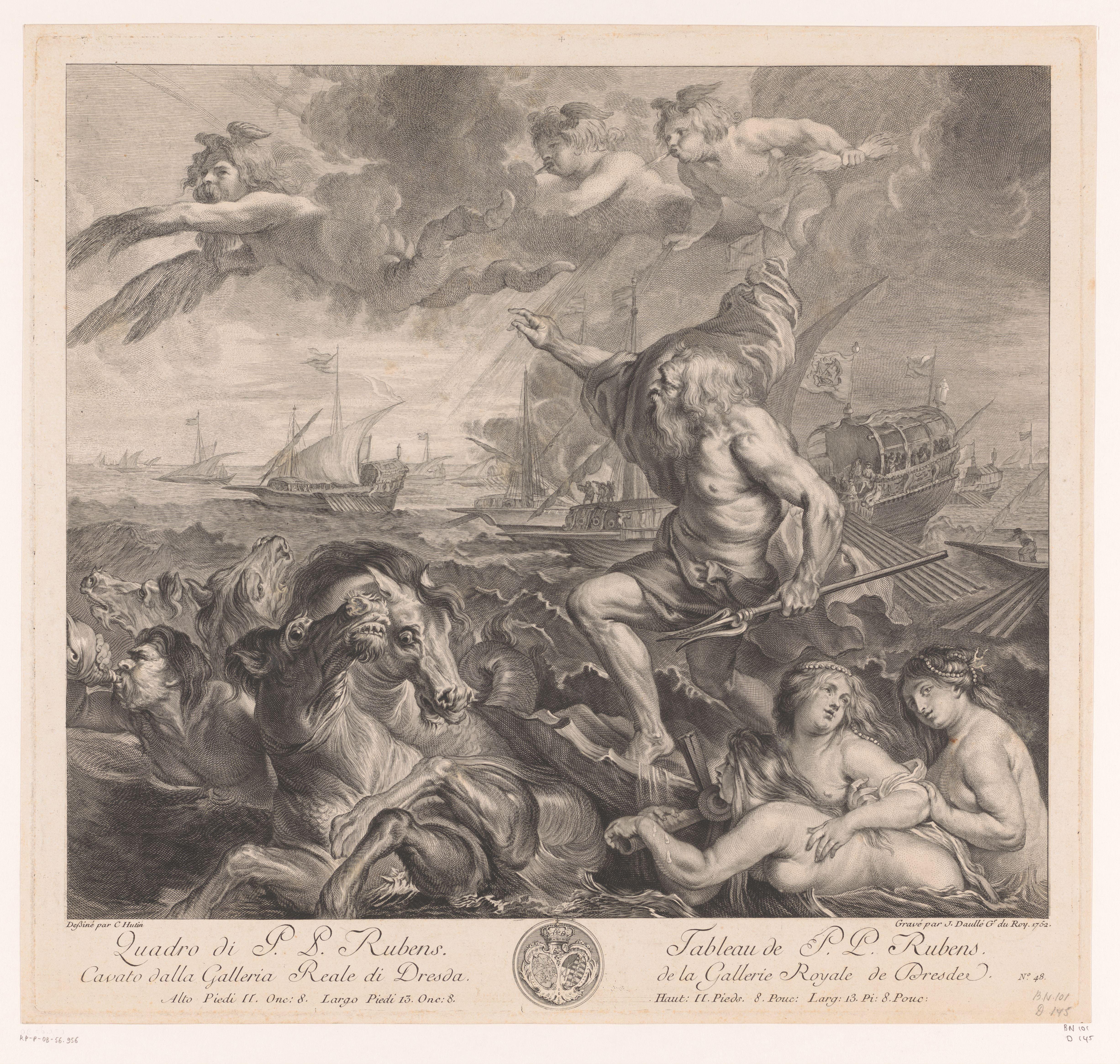 Neptunus bedaart de storm