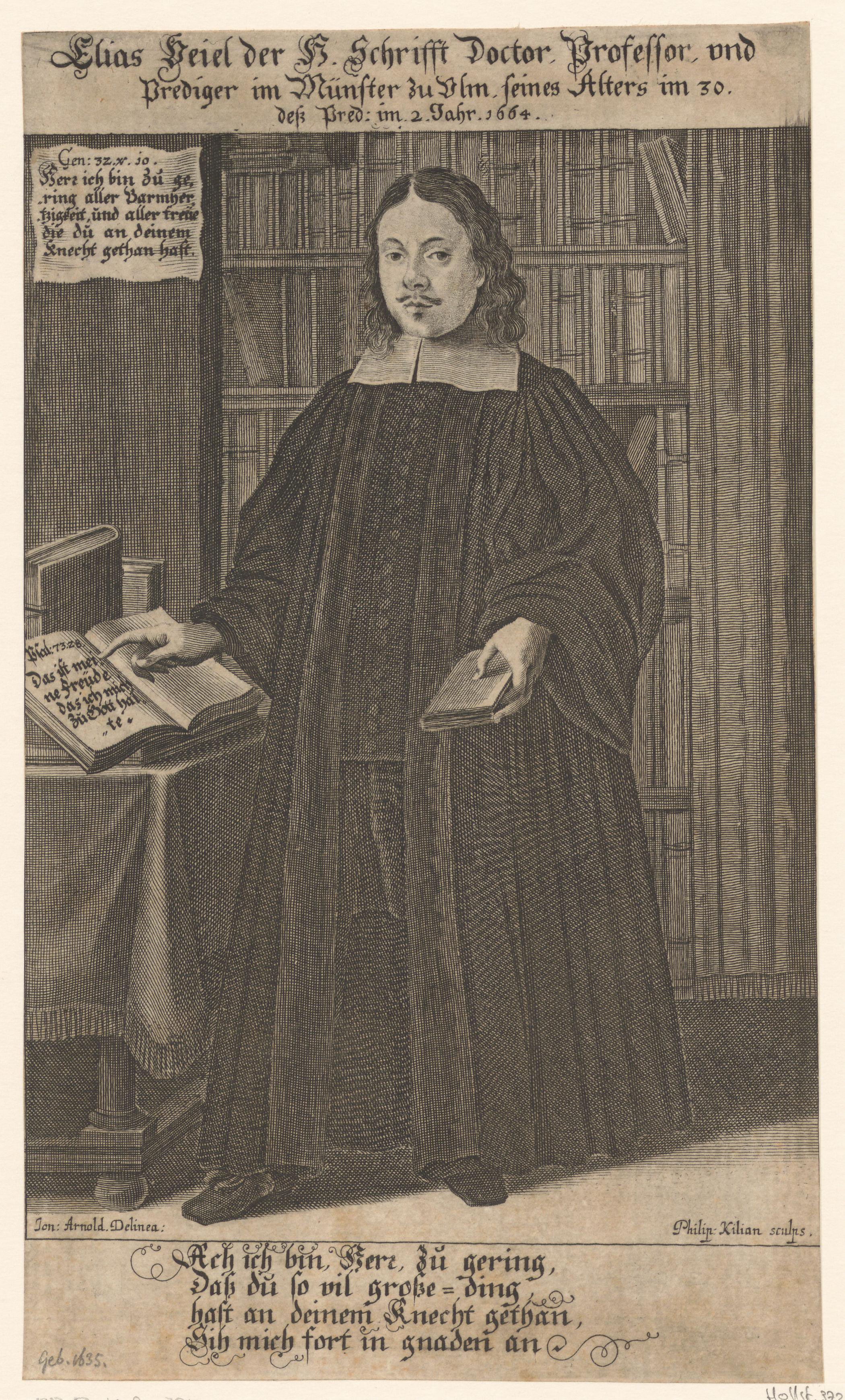 Portret van Elias Veiel op 40-jarige leeftijd