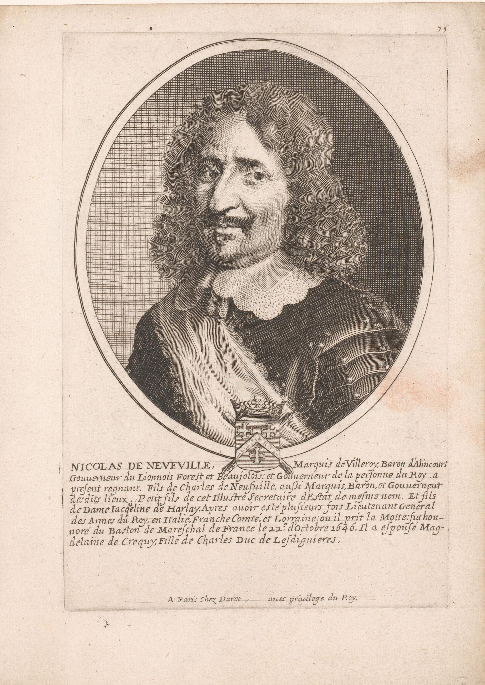 Portret van Nicolas de Neufville de Villeroy
