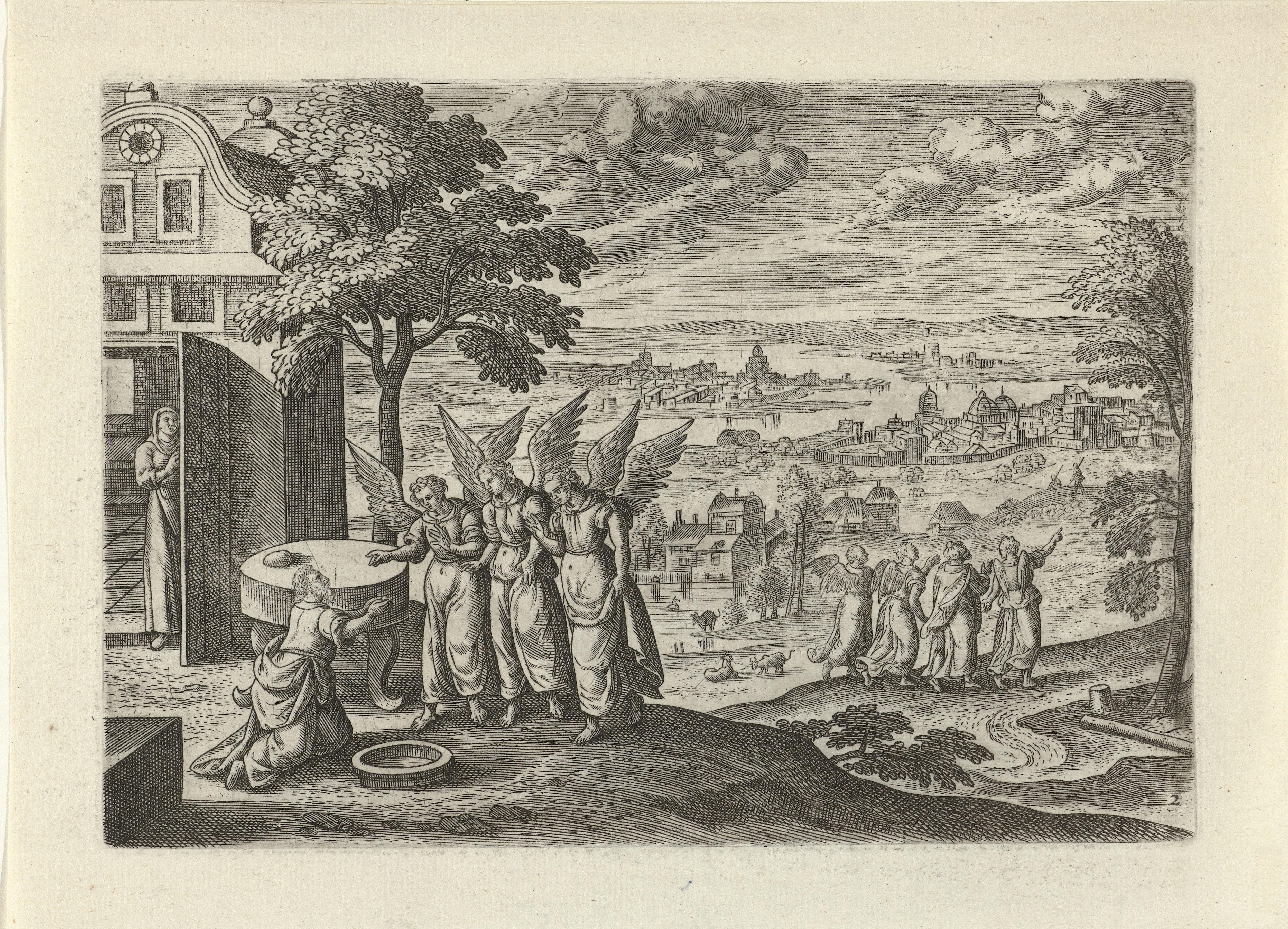 Landschap met Abraham en de drie engelen