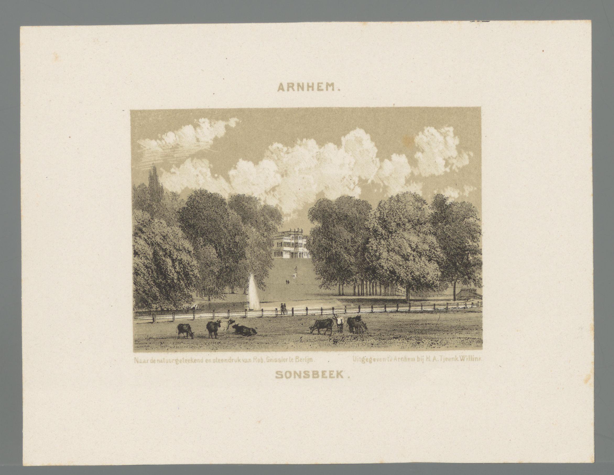 Gezicht op Sonsbeek te Arnhem