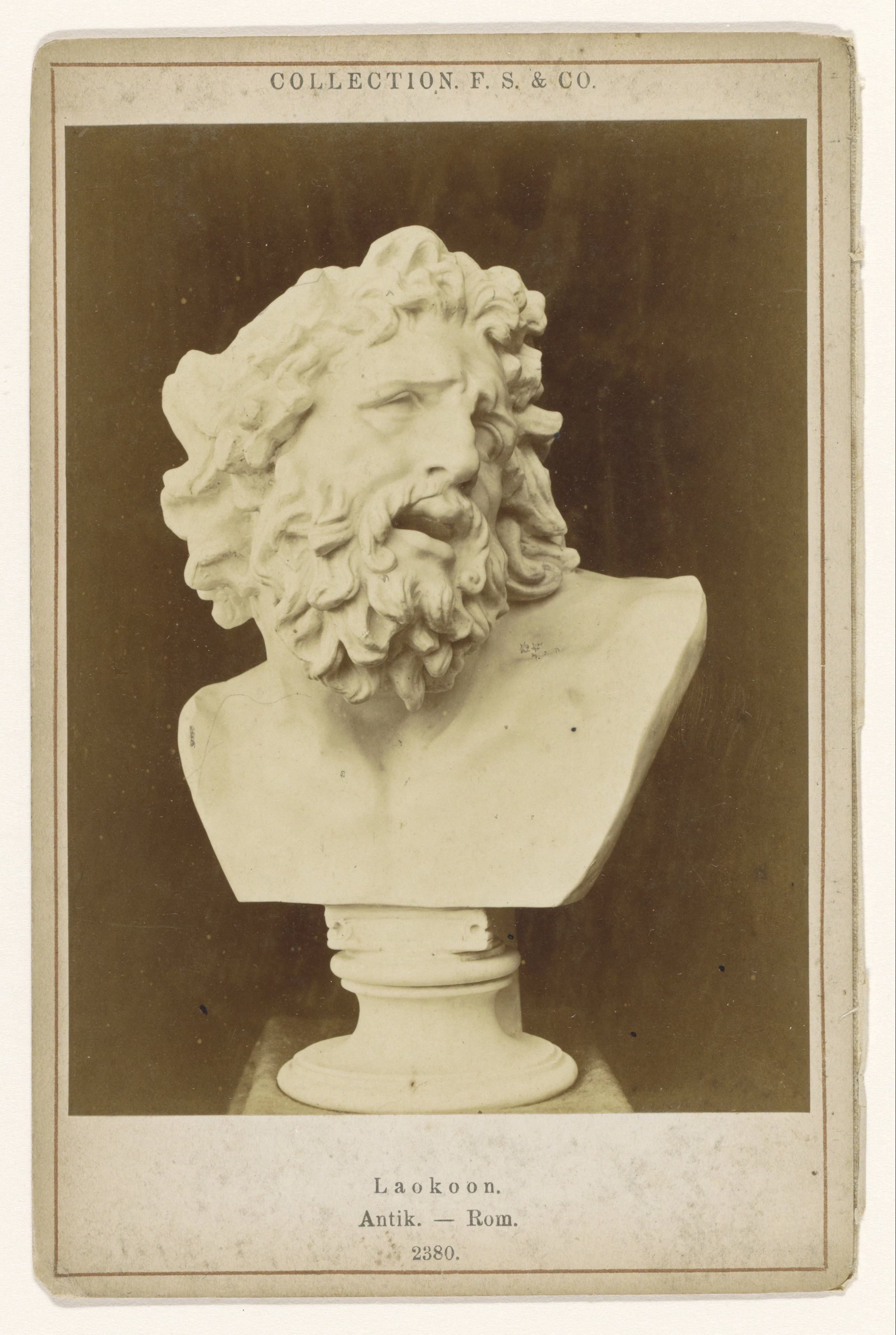 Sculptuur van het hoofd van Laocoön