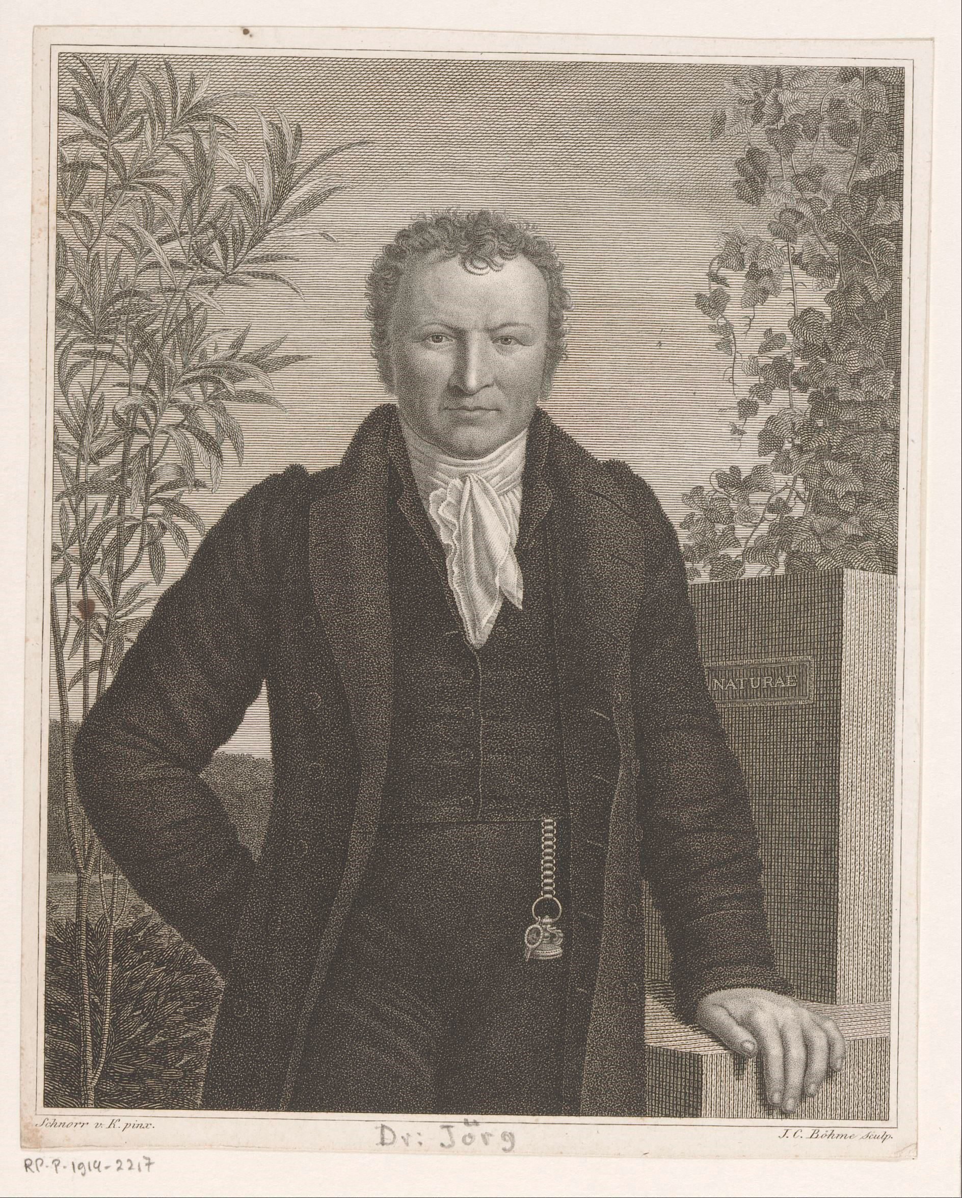 Portret van Johann Christian Gottfried Jörg