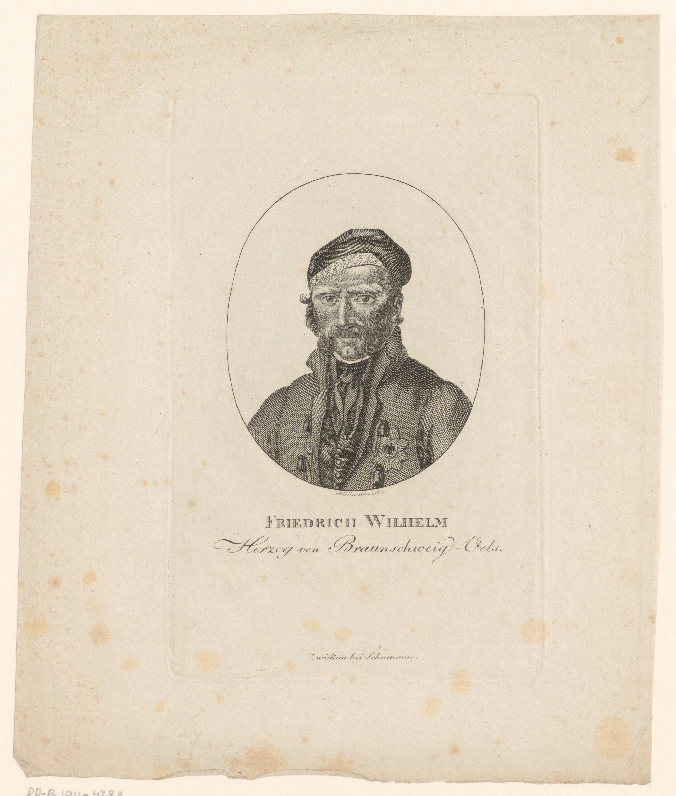 Portret van Frederik Willem van Brunswijk