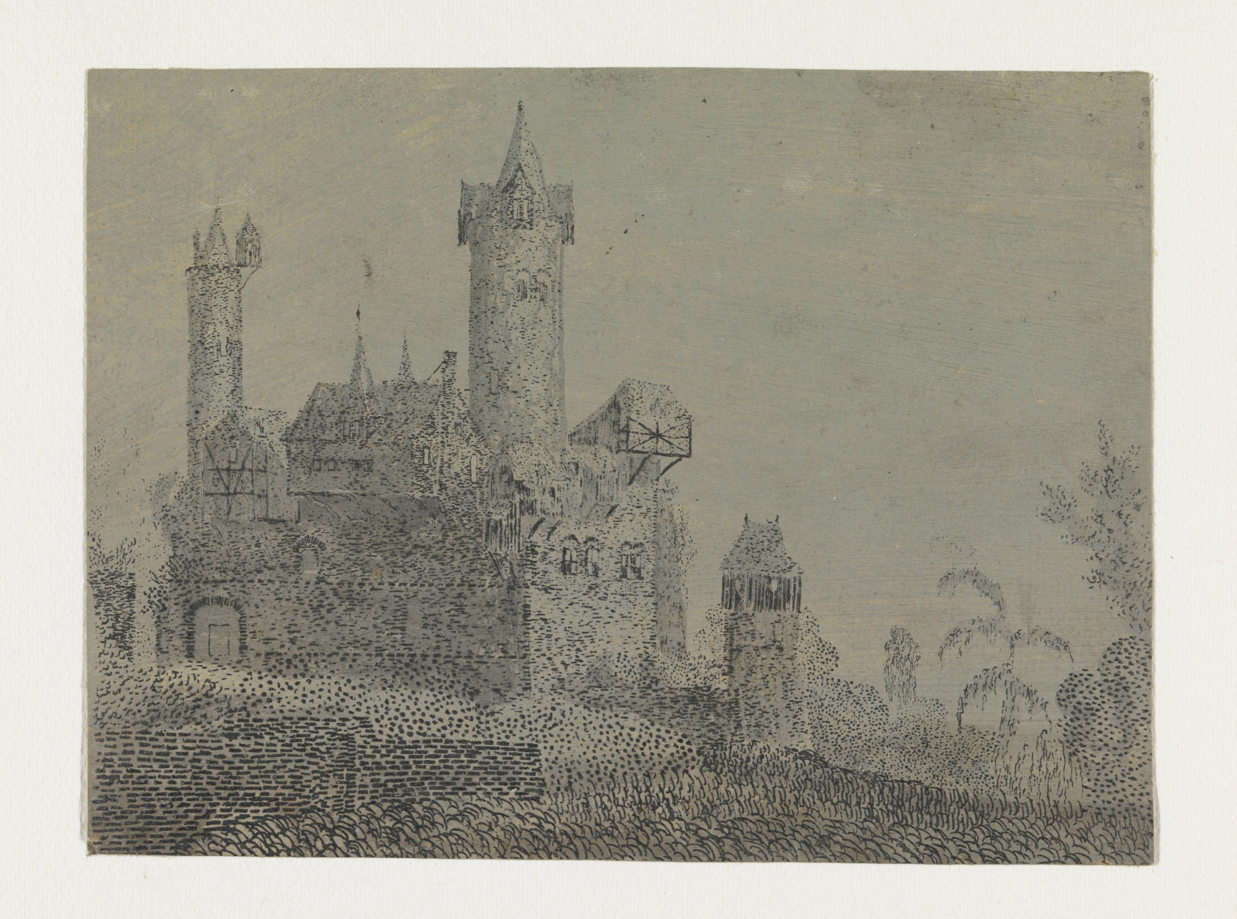 Castle with Tall Towers