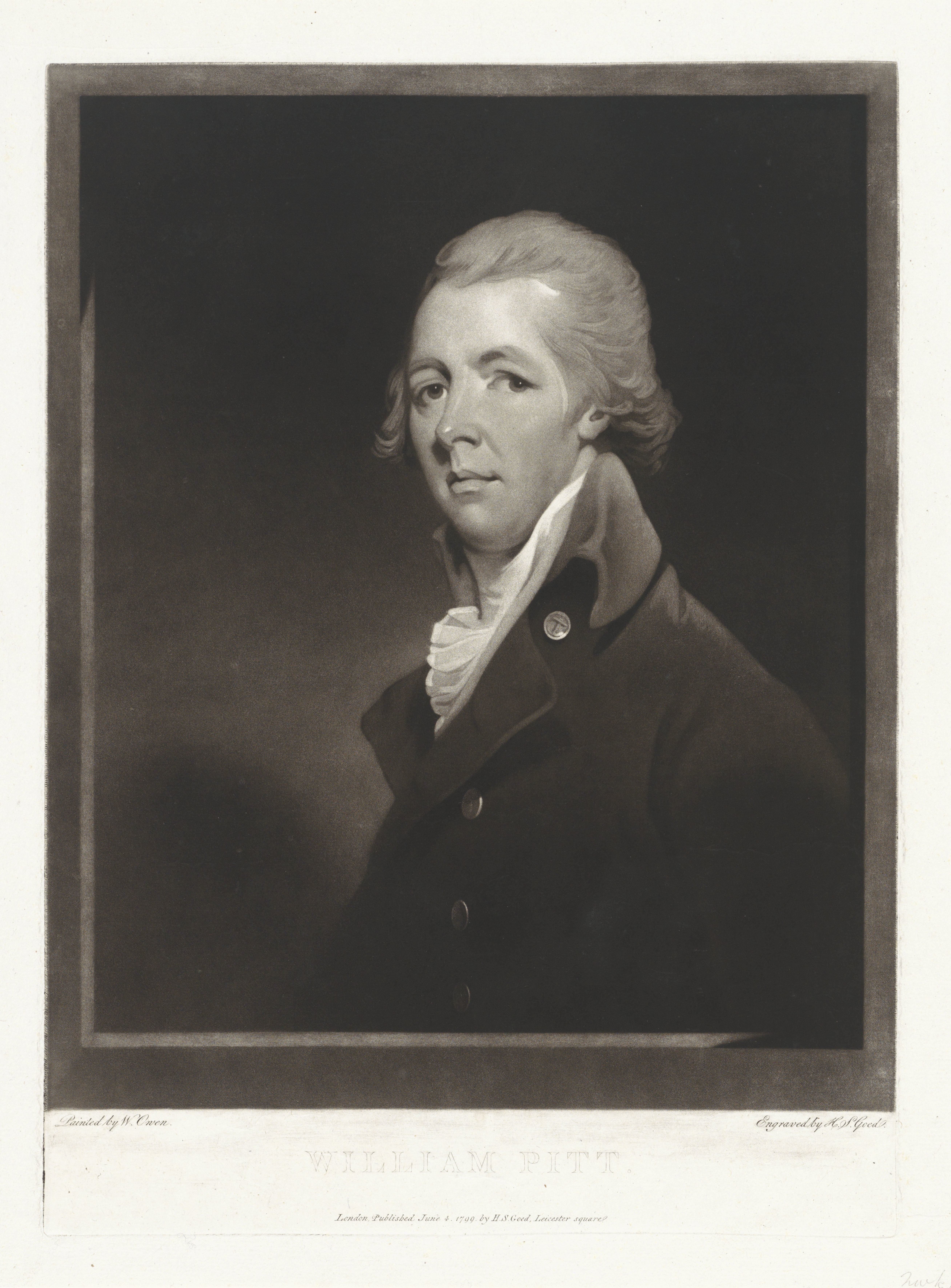 Portret van de staatsman William Pitt