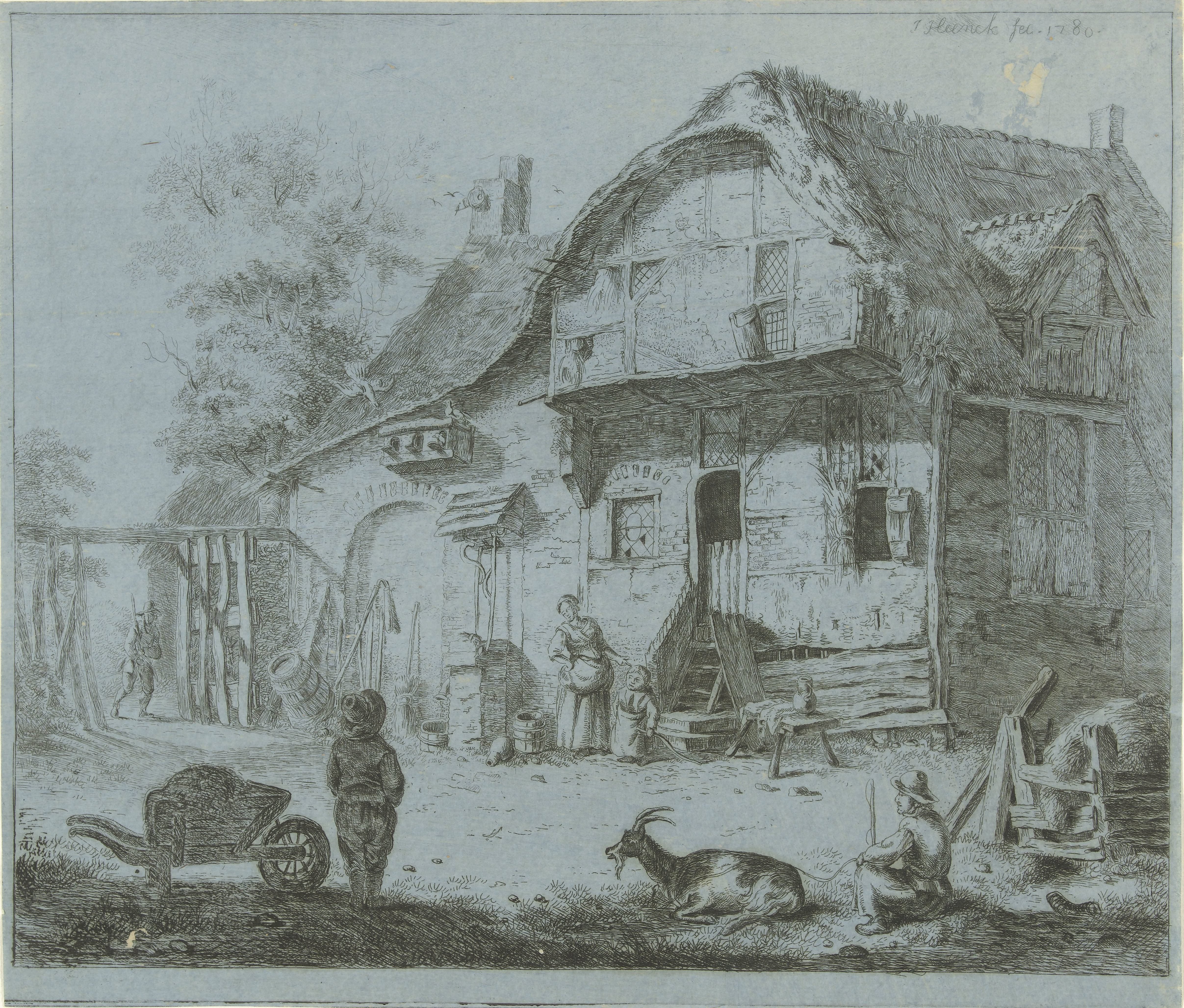 Figuren bij een boerenhofstede
