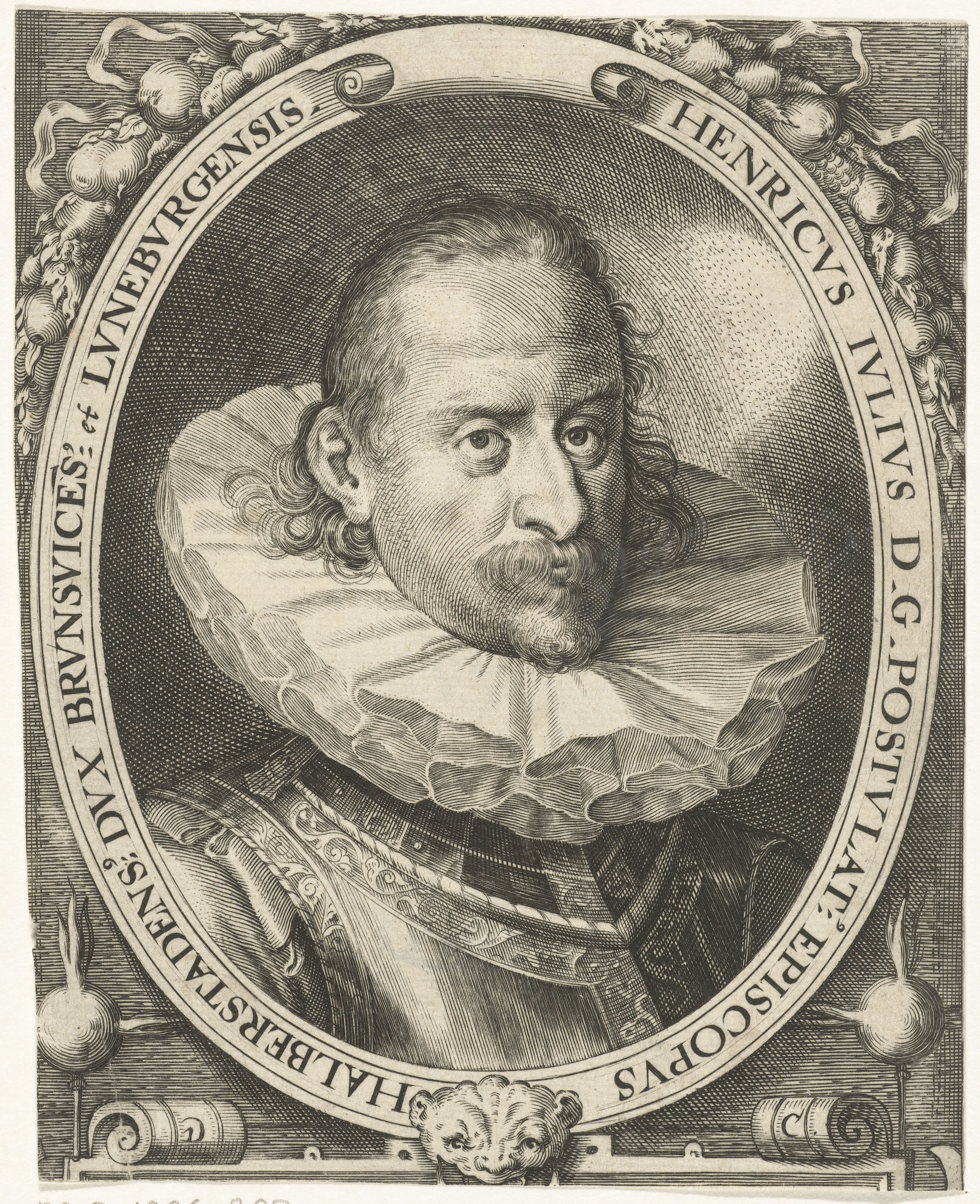 Portret van Hendrik Julius van Brunswijk-Wolffenbüttel, bisschop van Halberstadt