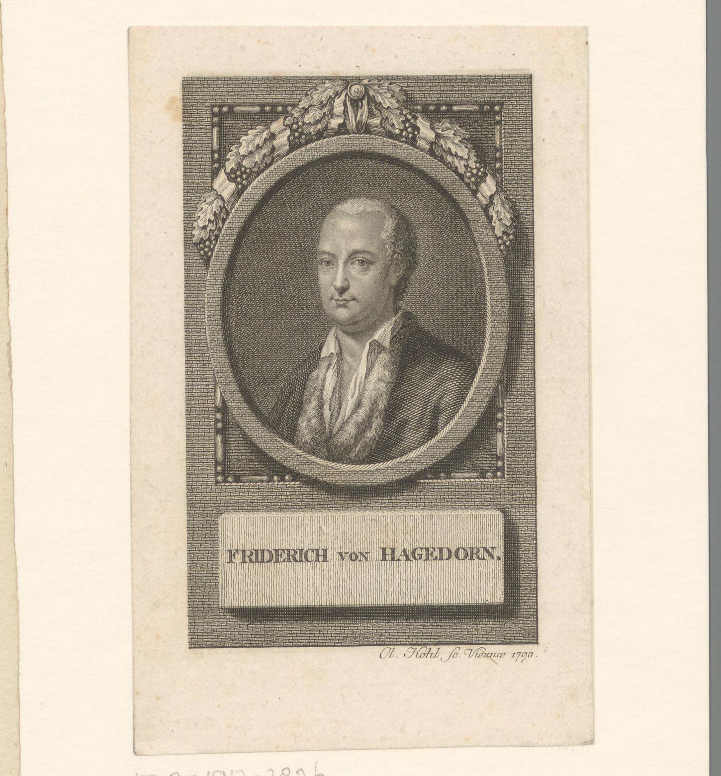 Portret van Friedrich von Hagedorn