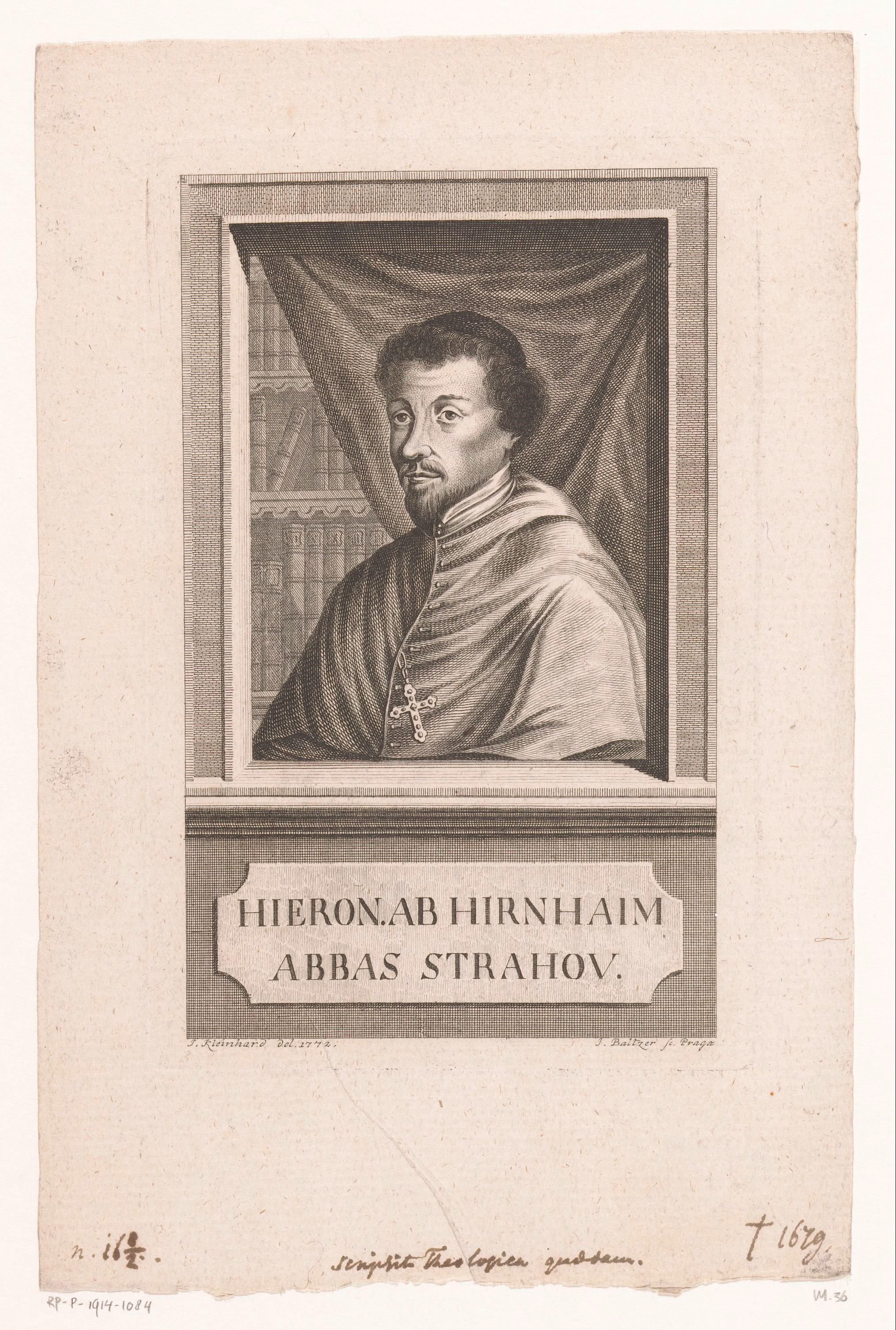Portret van Hieronymus Hirnheim