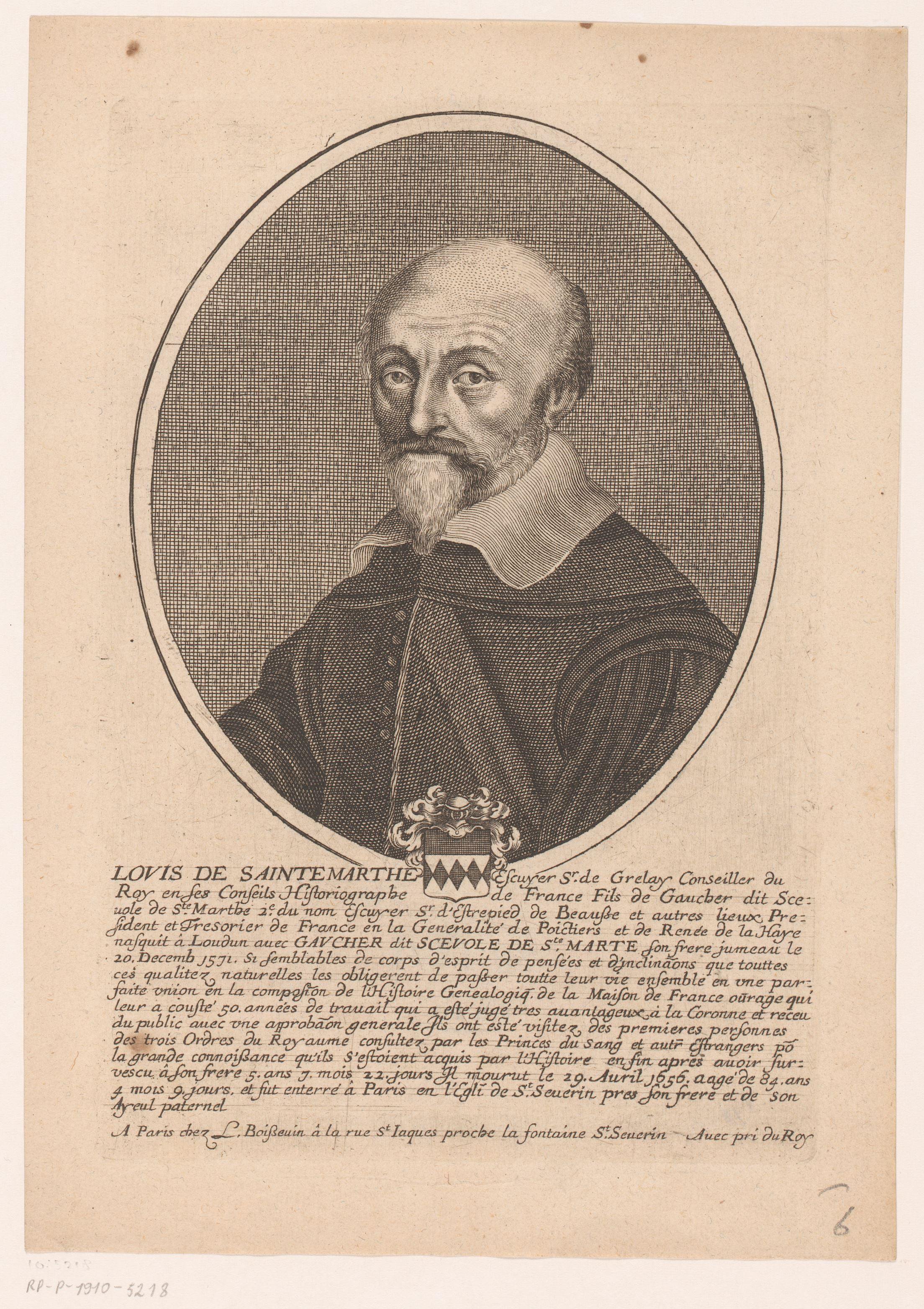 Portret van Louis de Sainte-Marthe
