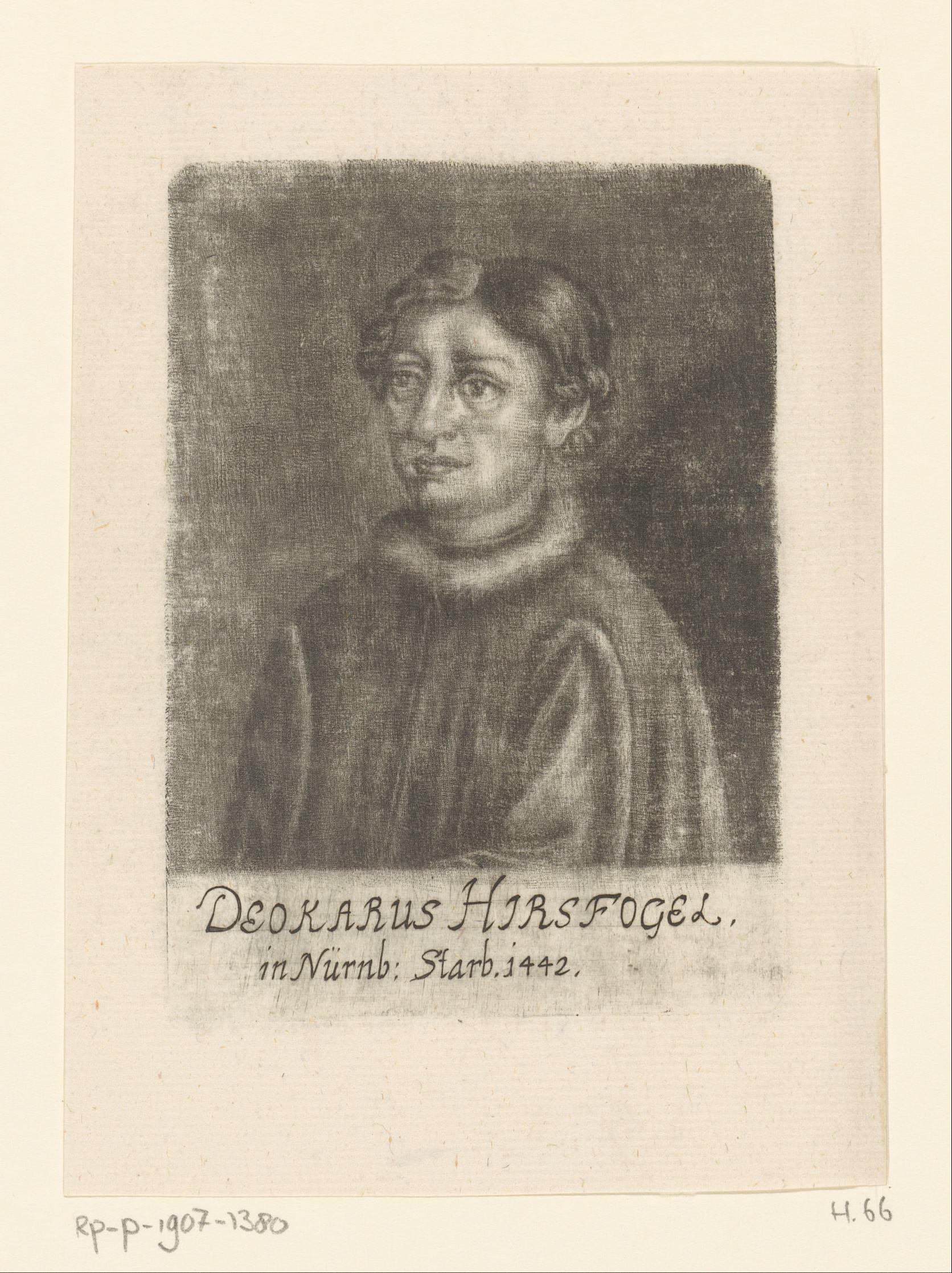 Portret van Deocarus Hirschvogel