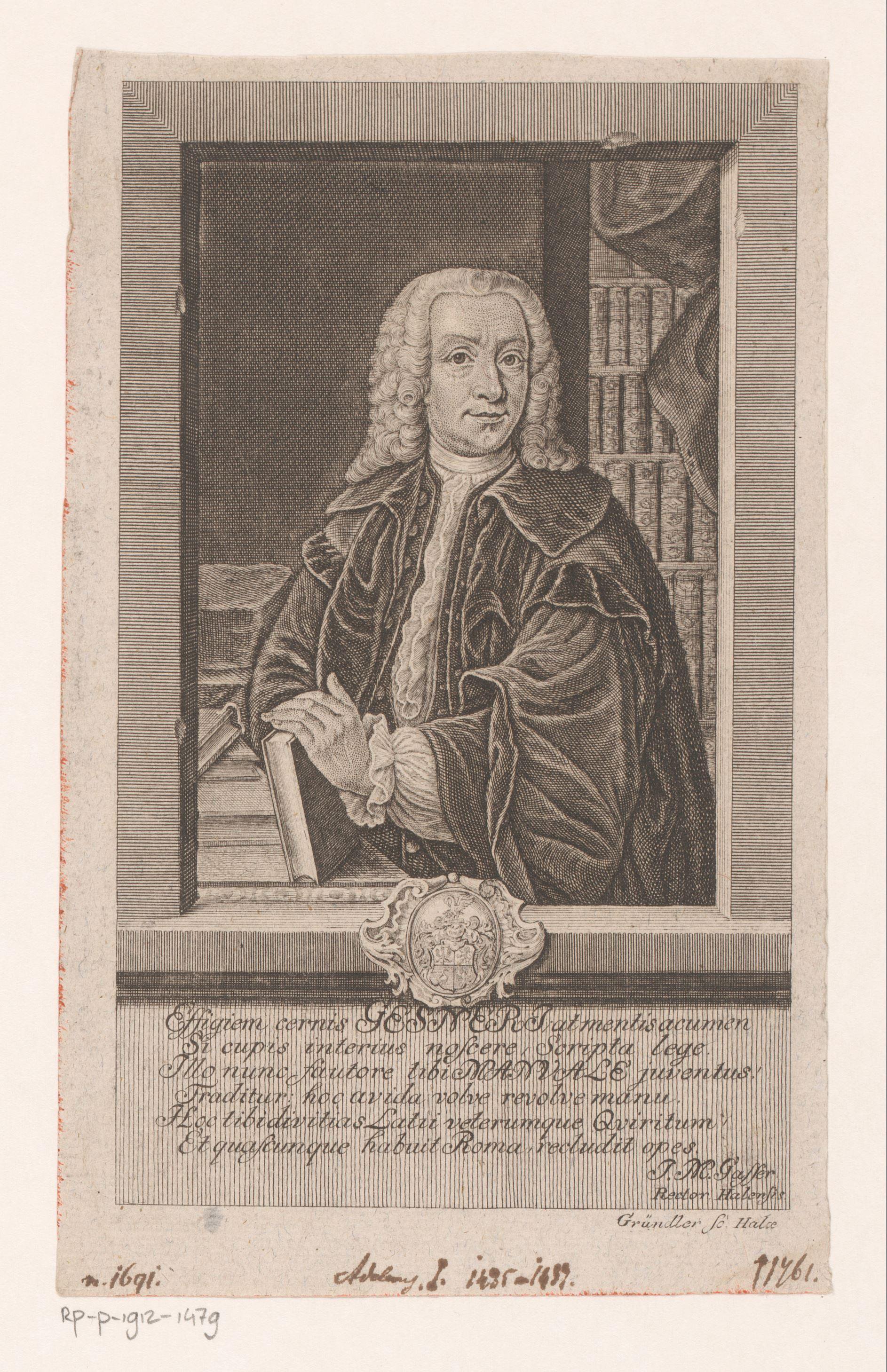 Portret van Johann Matthias Gesner