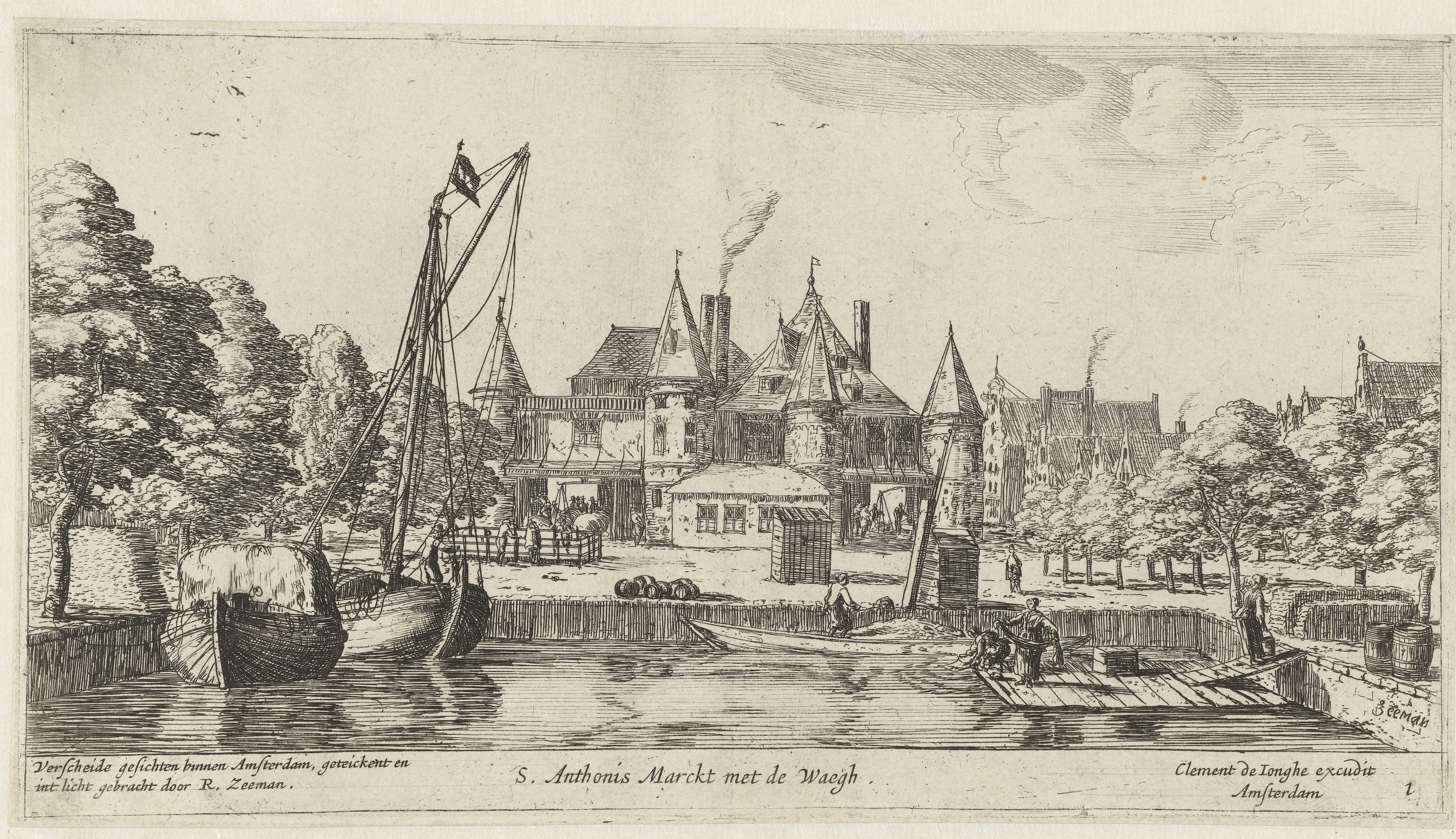 Sint Antoniesmarkt met de Waag