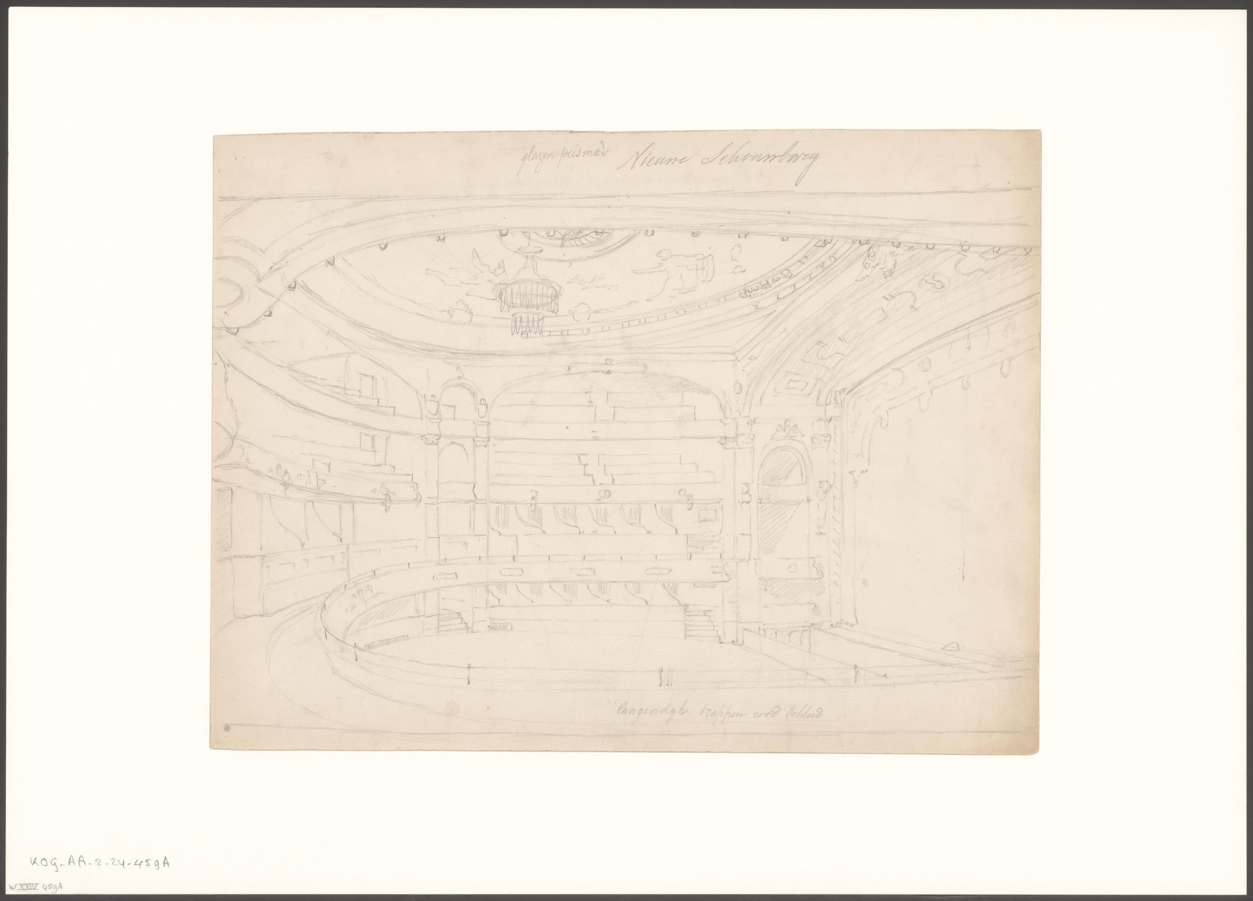 Interieur van de zaal van de Stadsschouwburg aan het Leidseplein