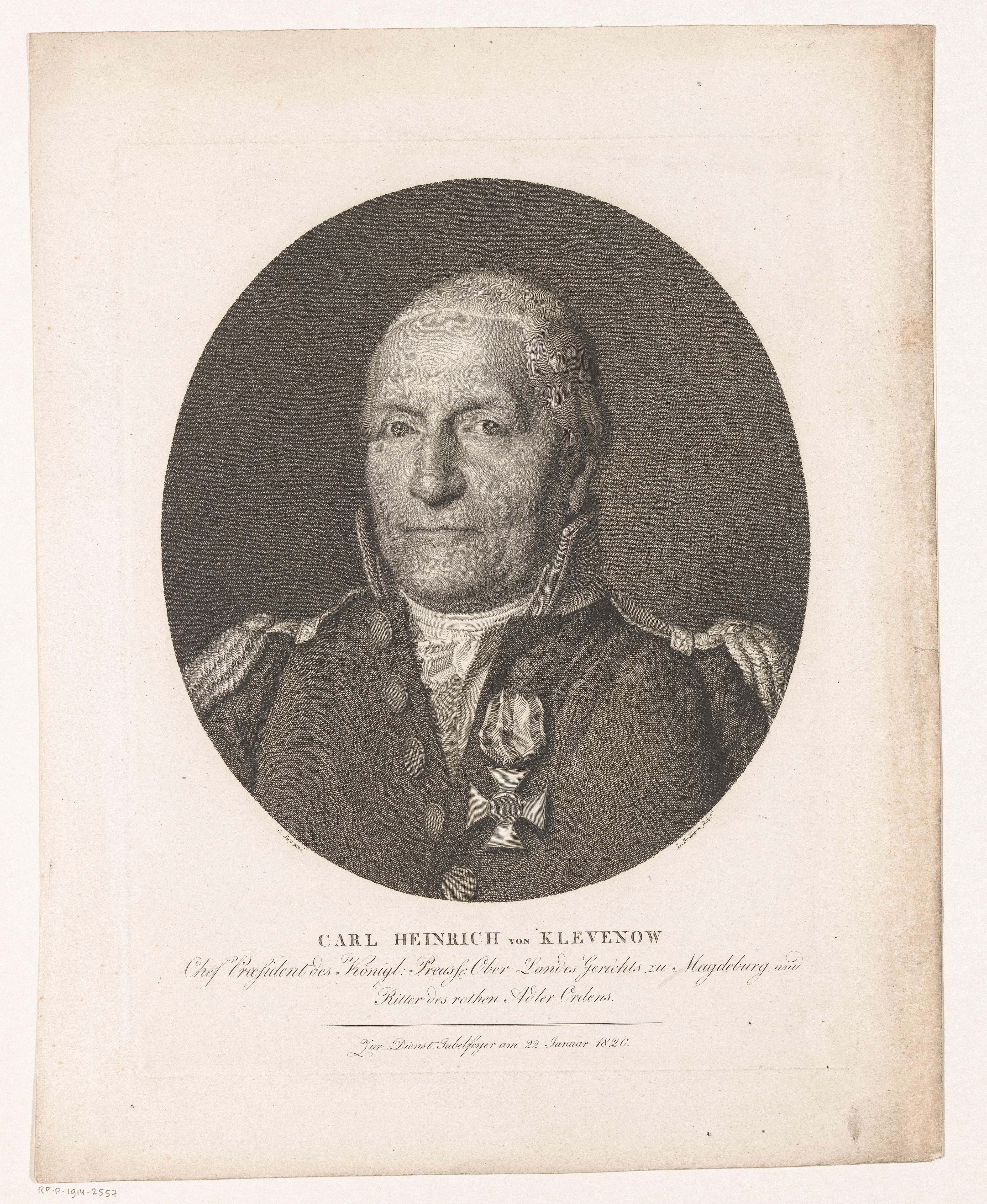 Portret van Carl Heinrich von Klevenow