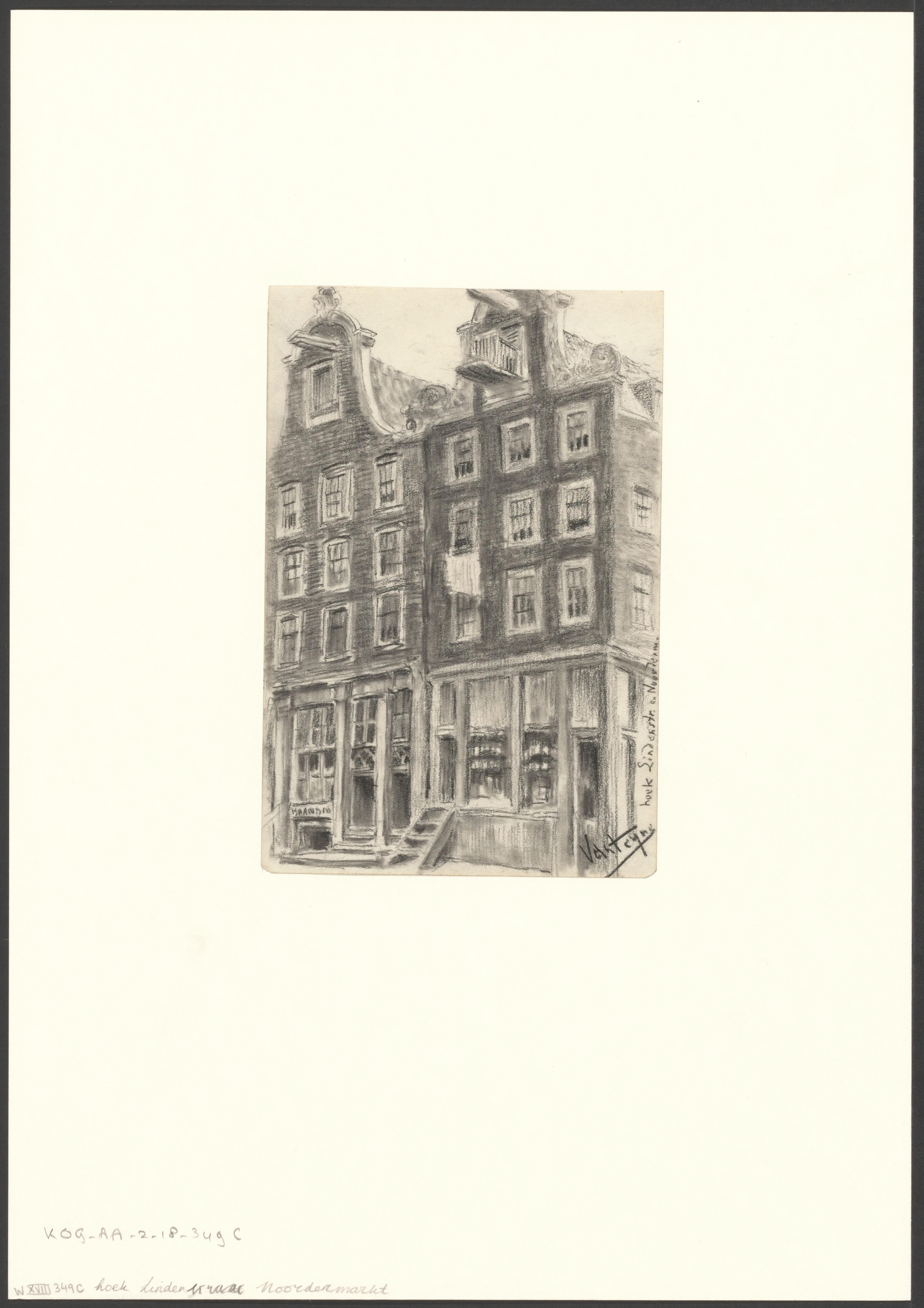Gezicht op de Lindenstraat, hoek Noordermarkt