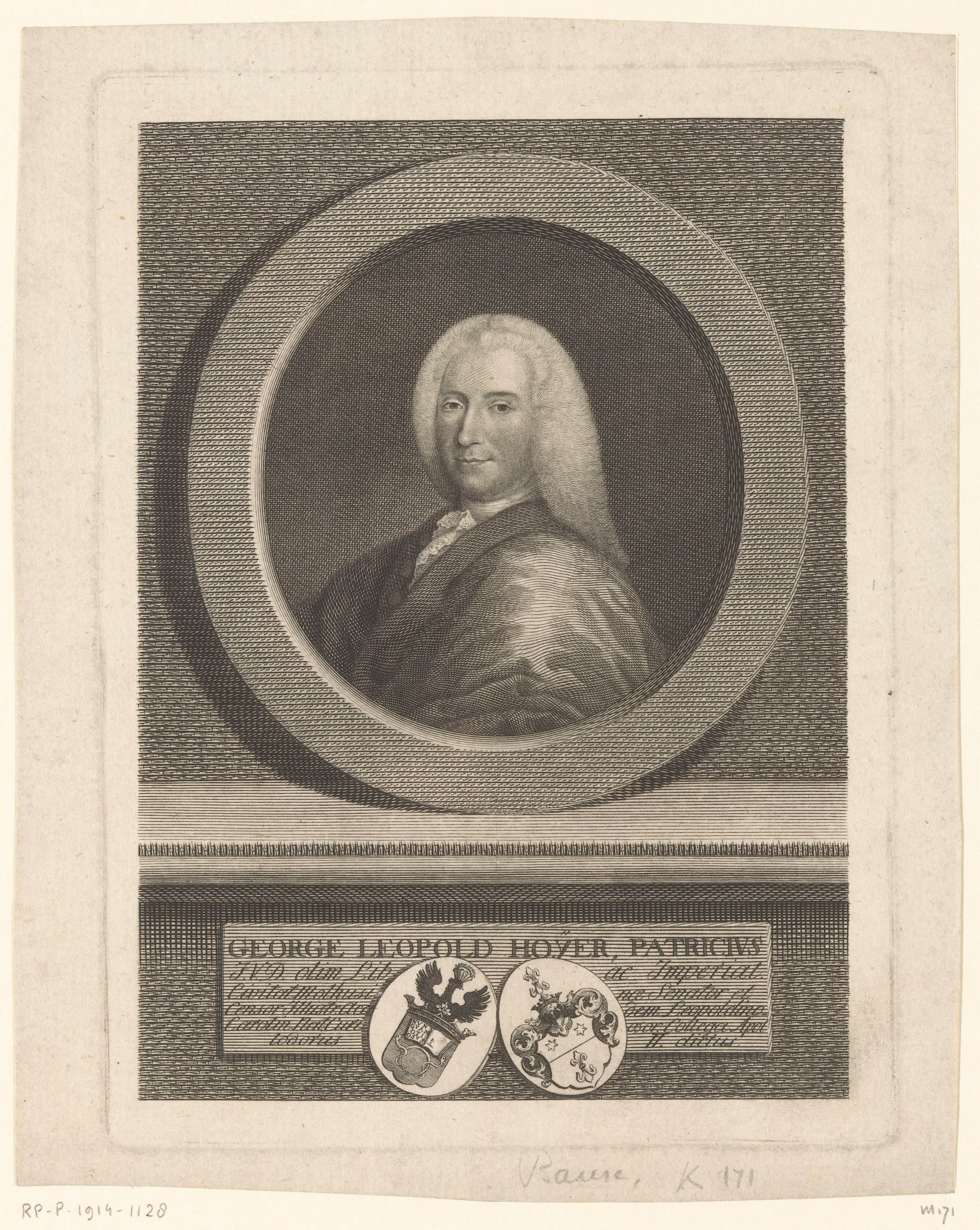 Portret van Georg Leopold Hoyer