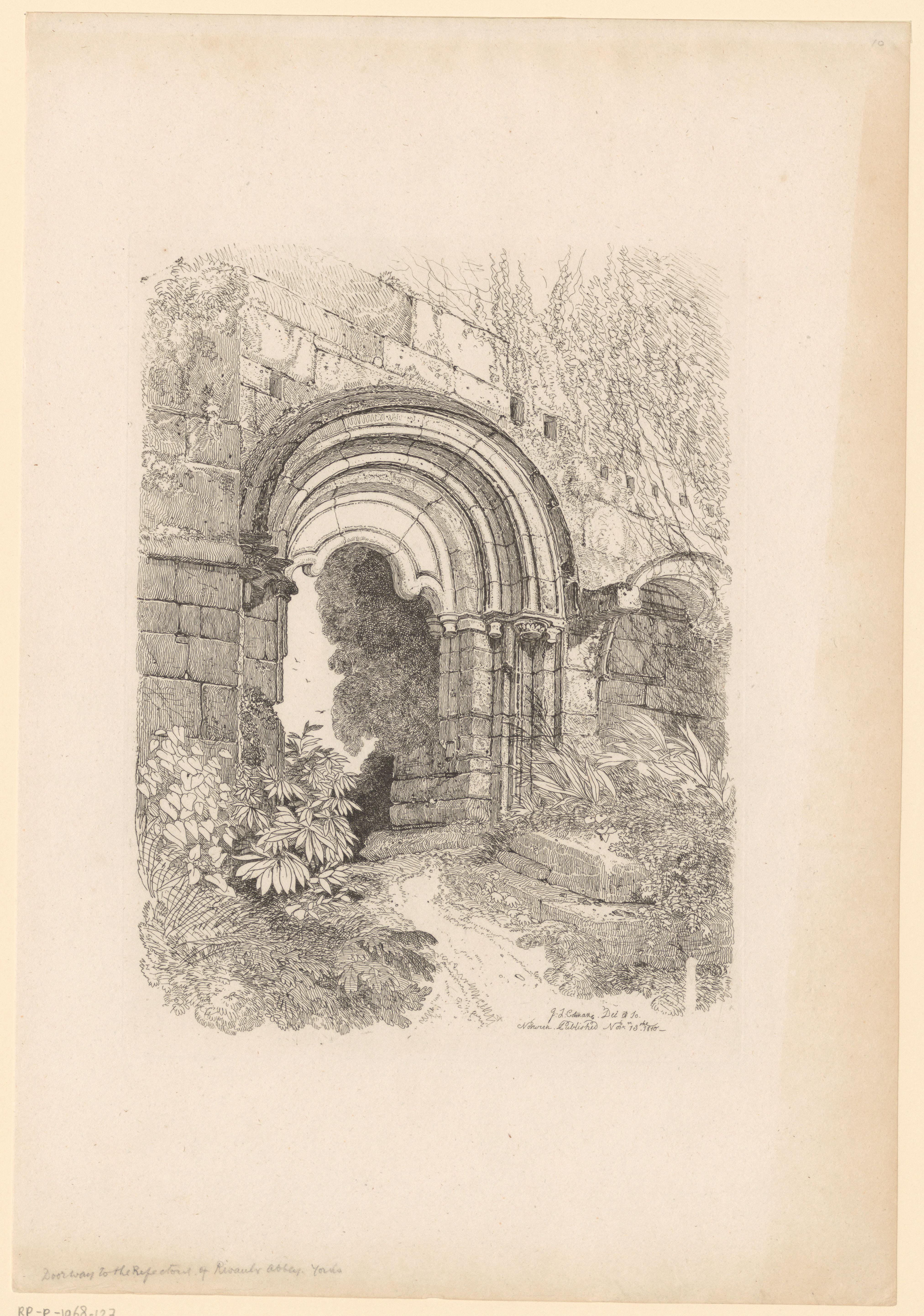 Poort richting de refter van de ruïne van de Abdij van Rievaulx